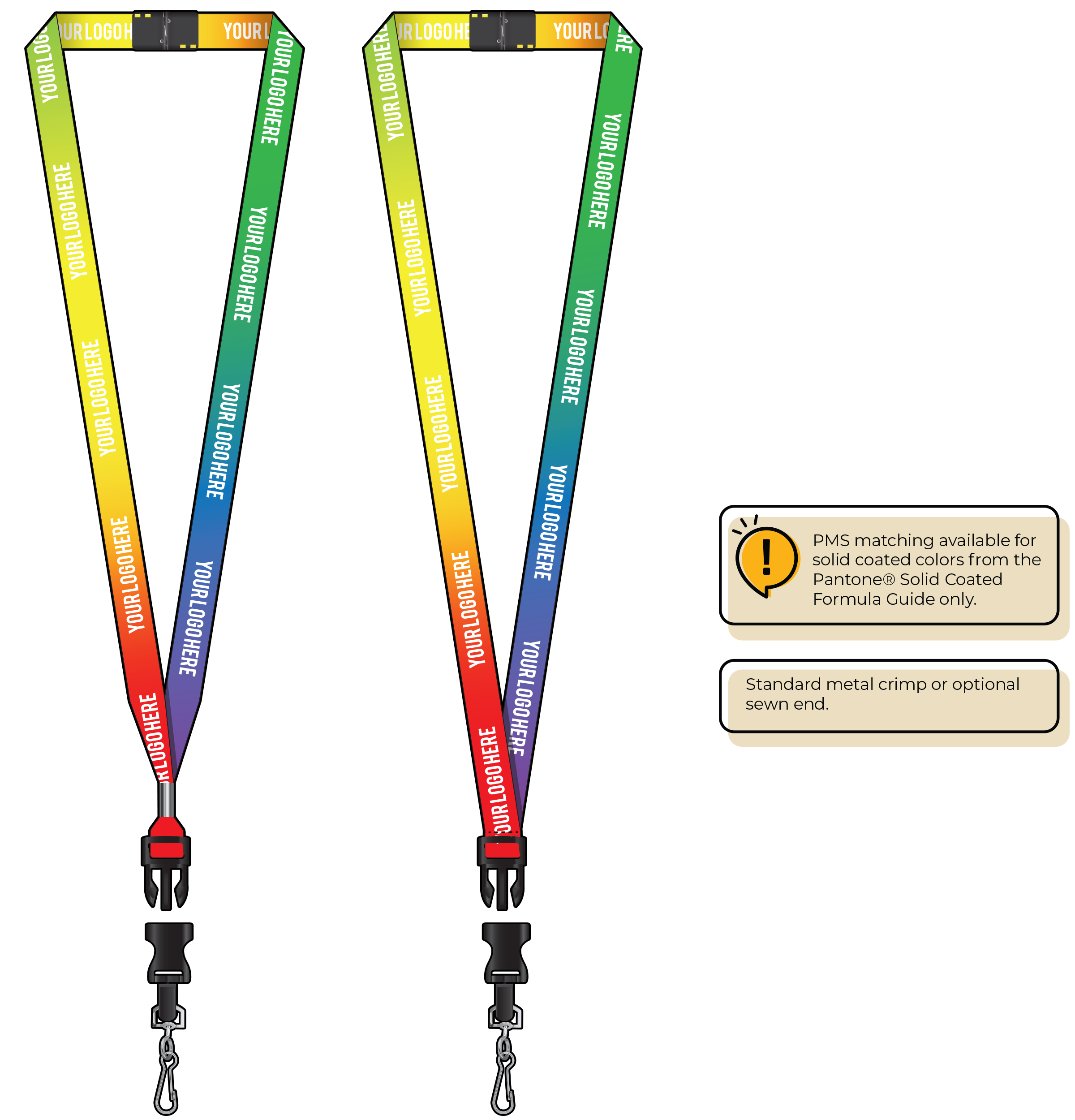 BH0002 | 5/8" Imported Dye Sublimation Lanyards