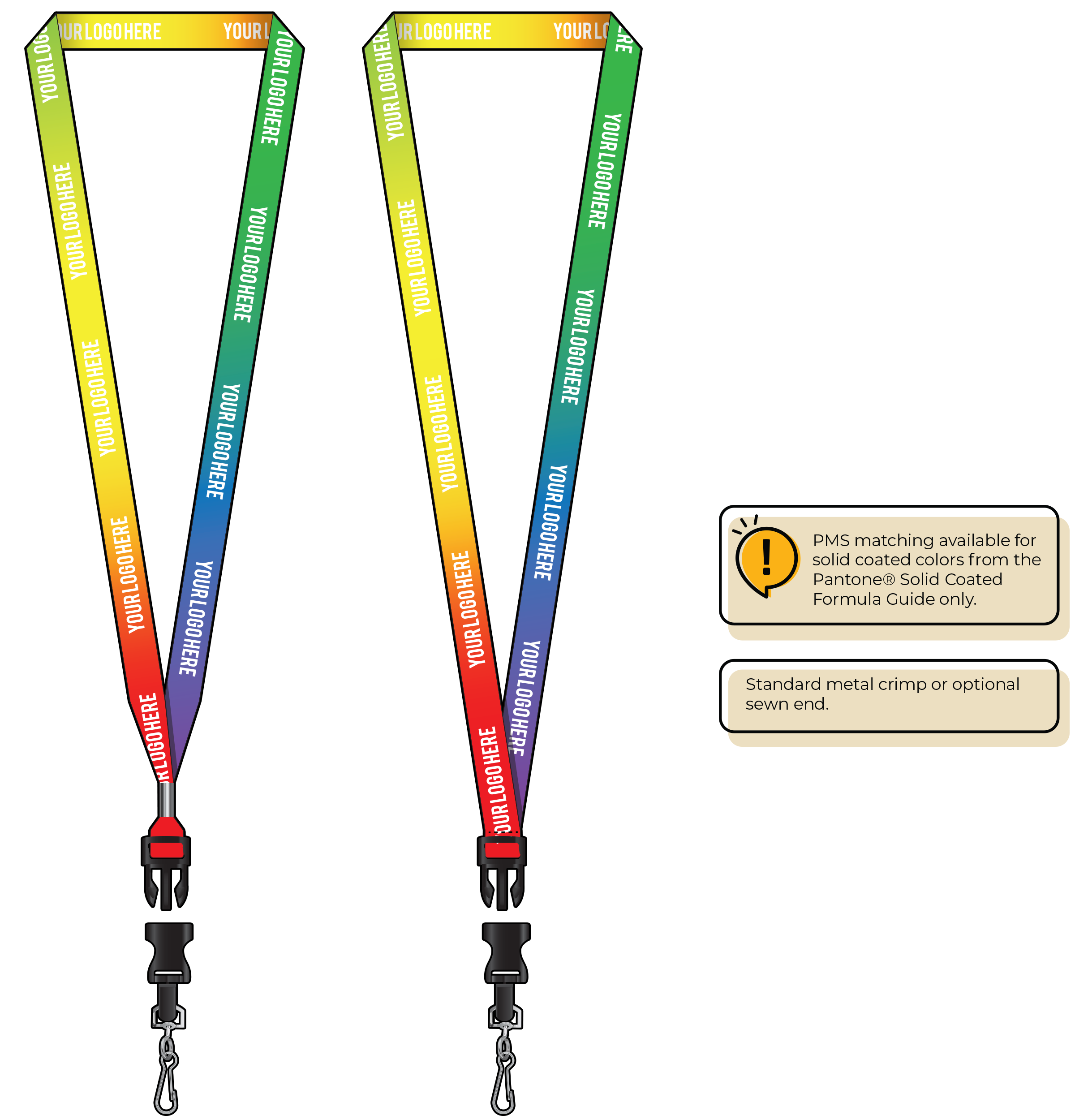 BH0002 | 5/8" Imported Dye Sublimation Lanyards
