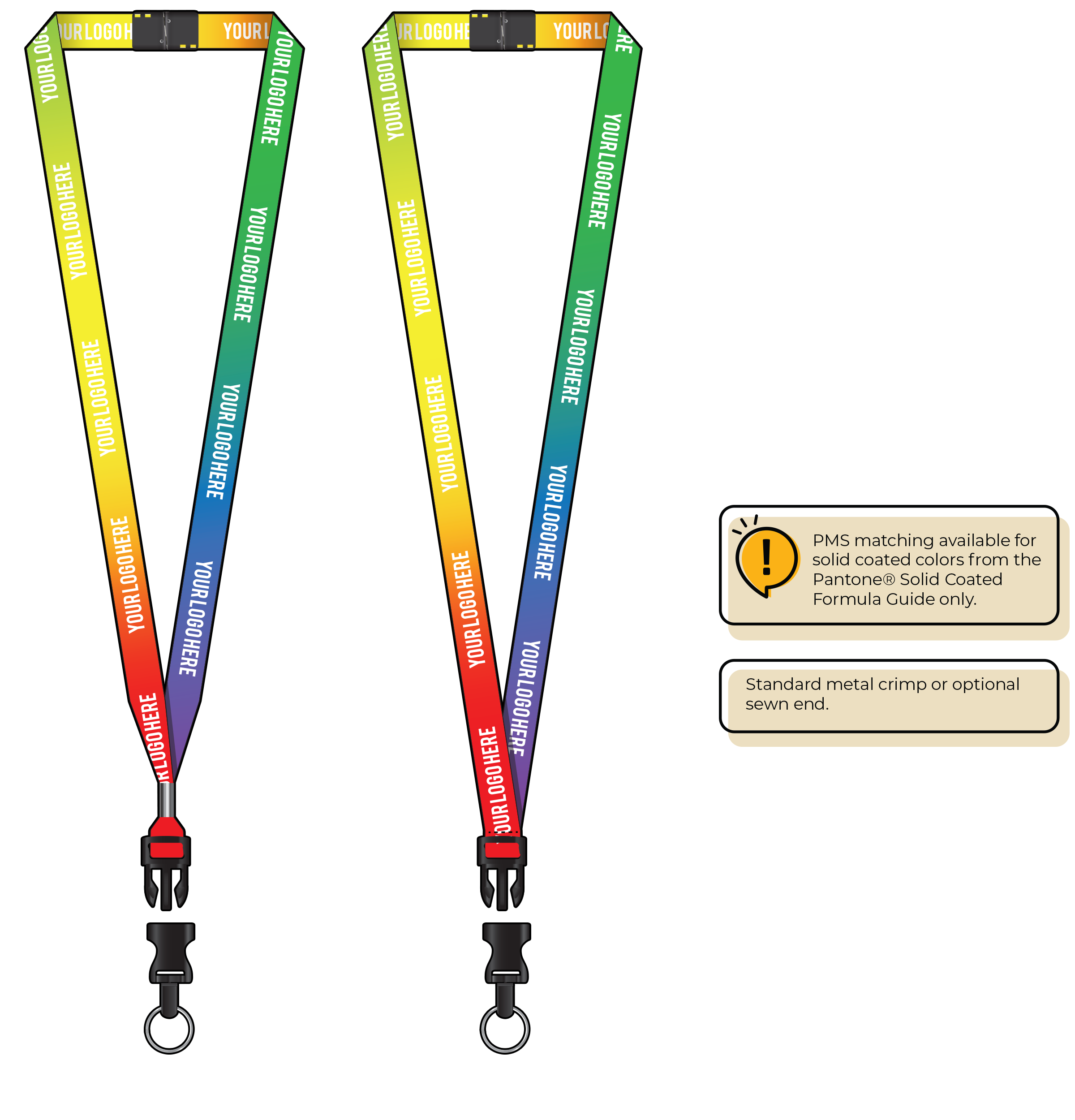 BH0002 | 5/8" Imported Dye Sublimation Lanyards