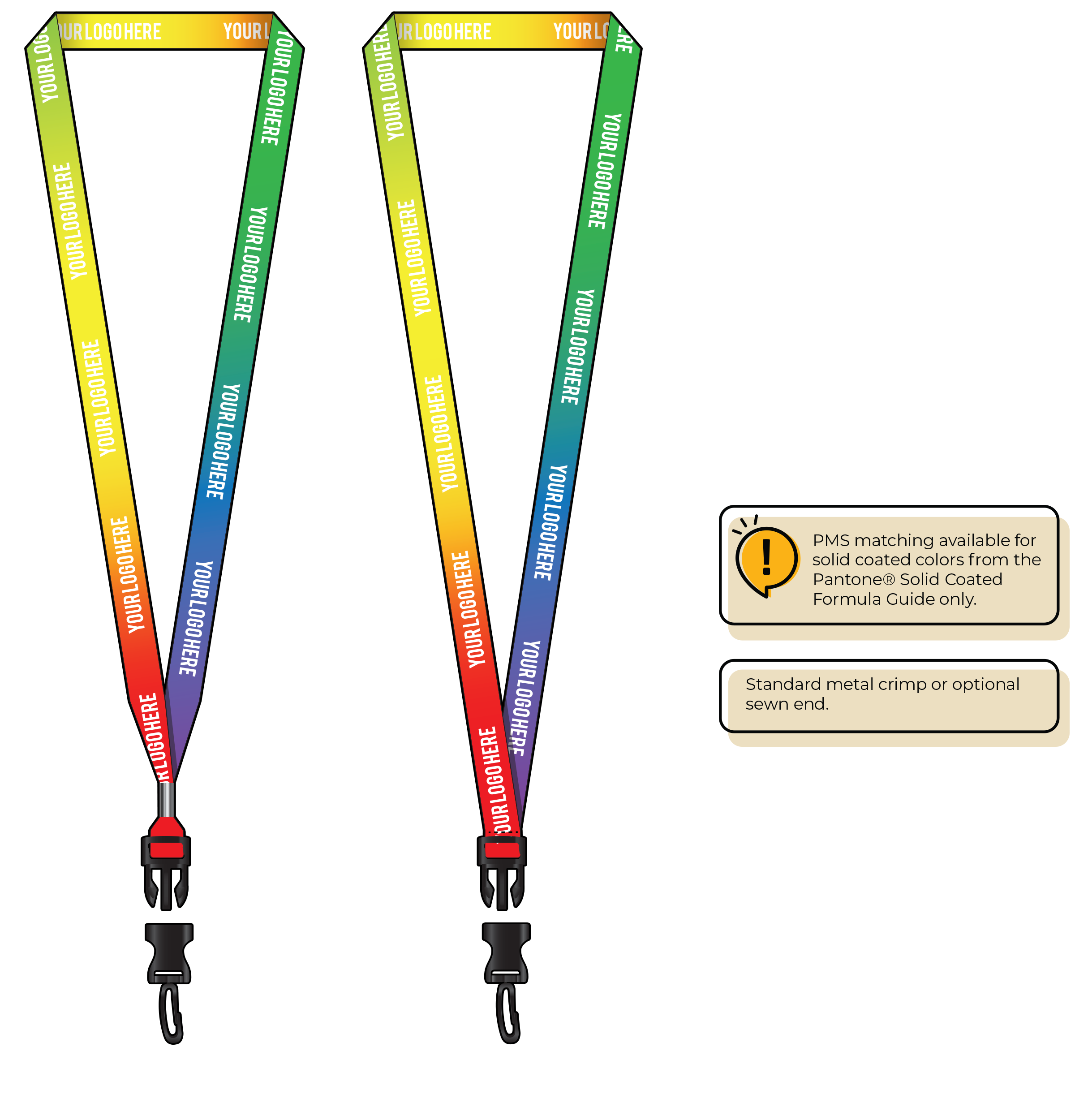 BH0002 | 5/8" Imported Dye Sublimation Lanyards