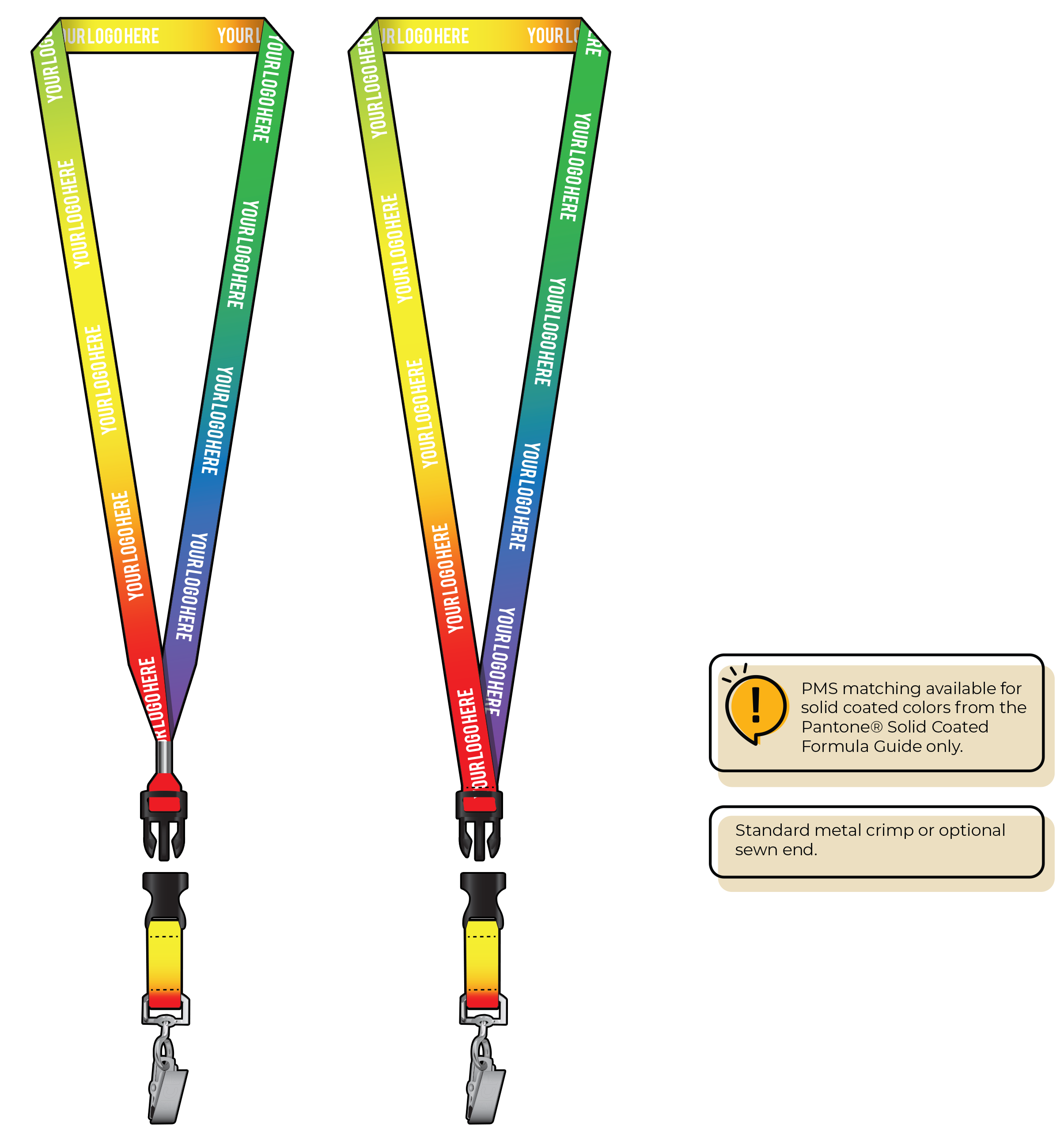 BH0002 | 5/8" Imported Dye Sublimation Lanyards