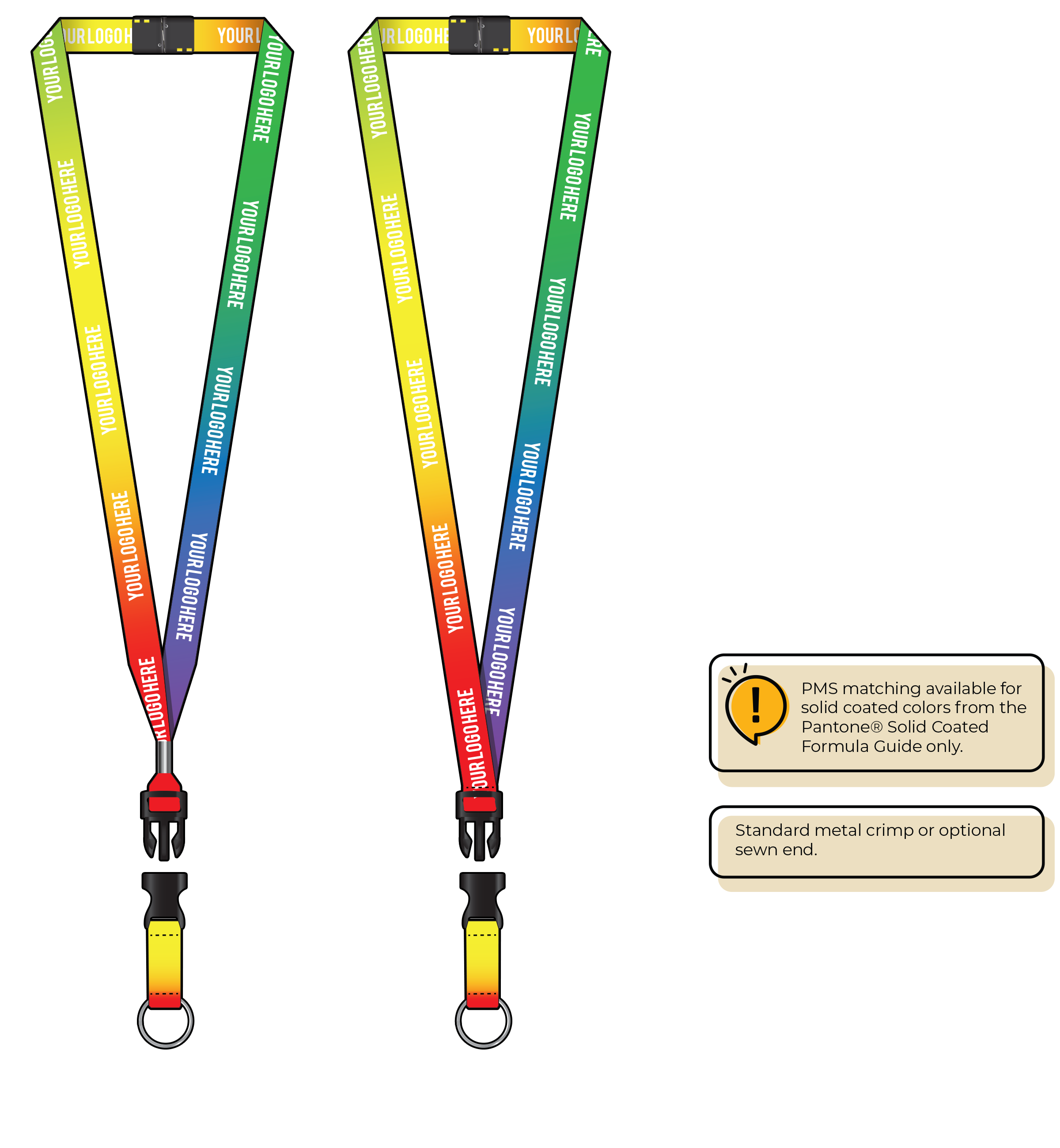 BH0002 | 5/8" Imported Dye Sublimation Lanyards