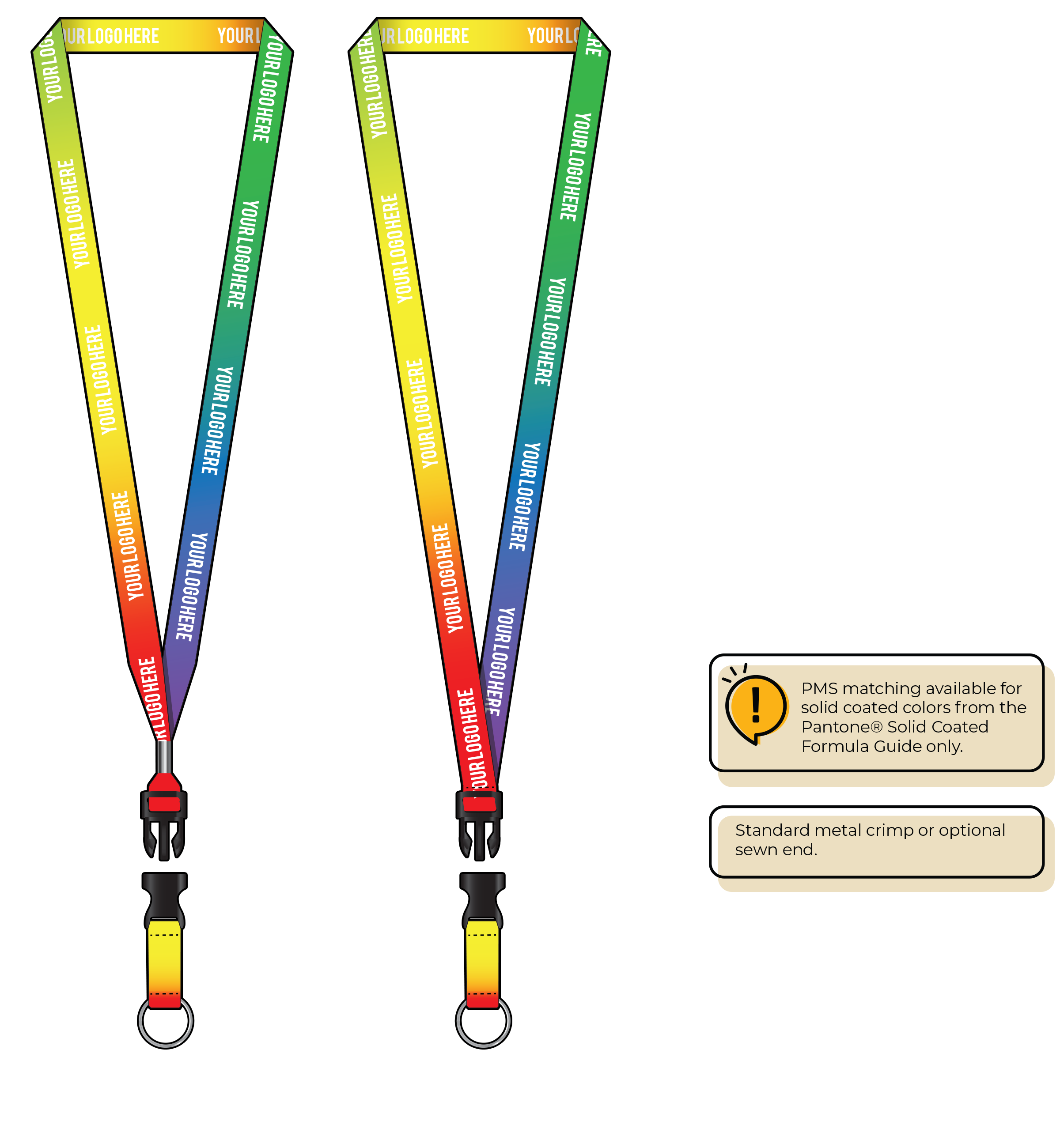 BH0002 | 5/8" Imported Dye Sublimation Lanyards