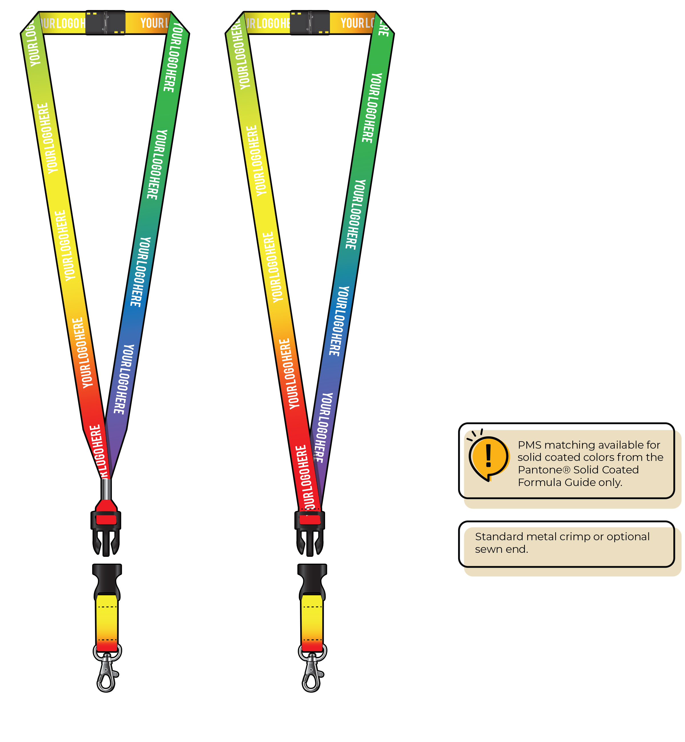 BH0002 | 5/8" Imported Dye Sublimation Lanyards