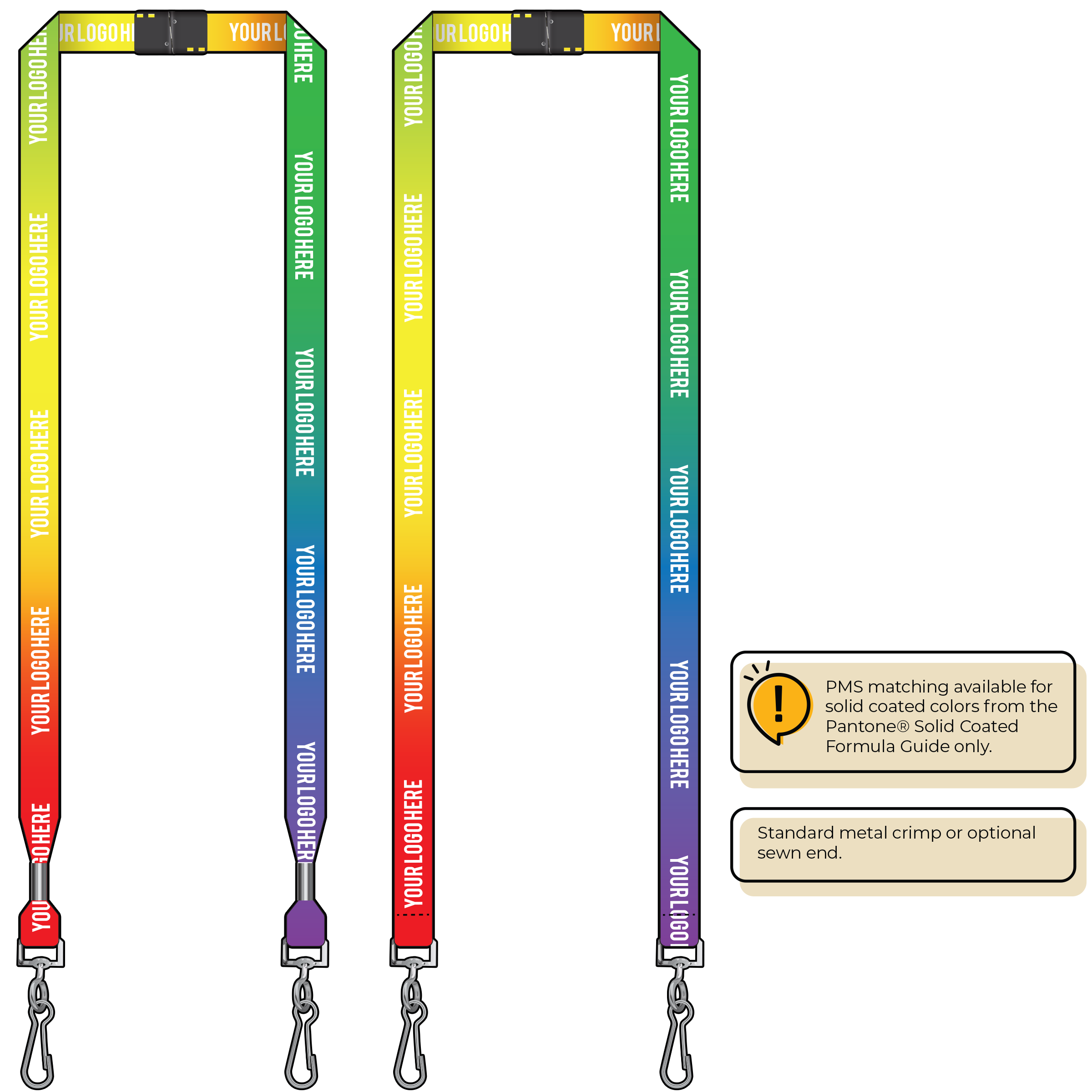 BH0002 | 5/8" Imported Dye Sublimation Lanyards