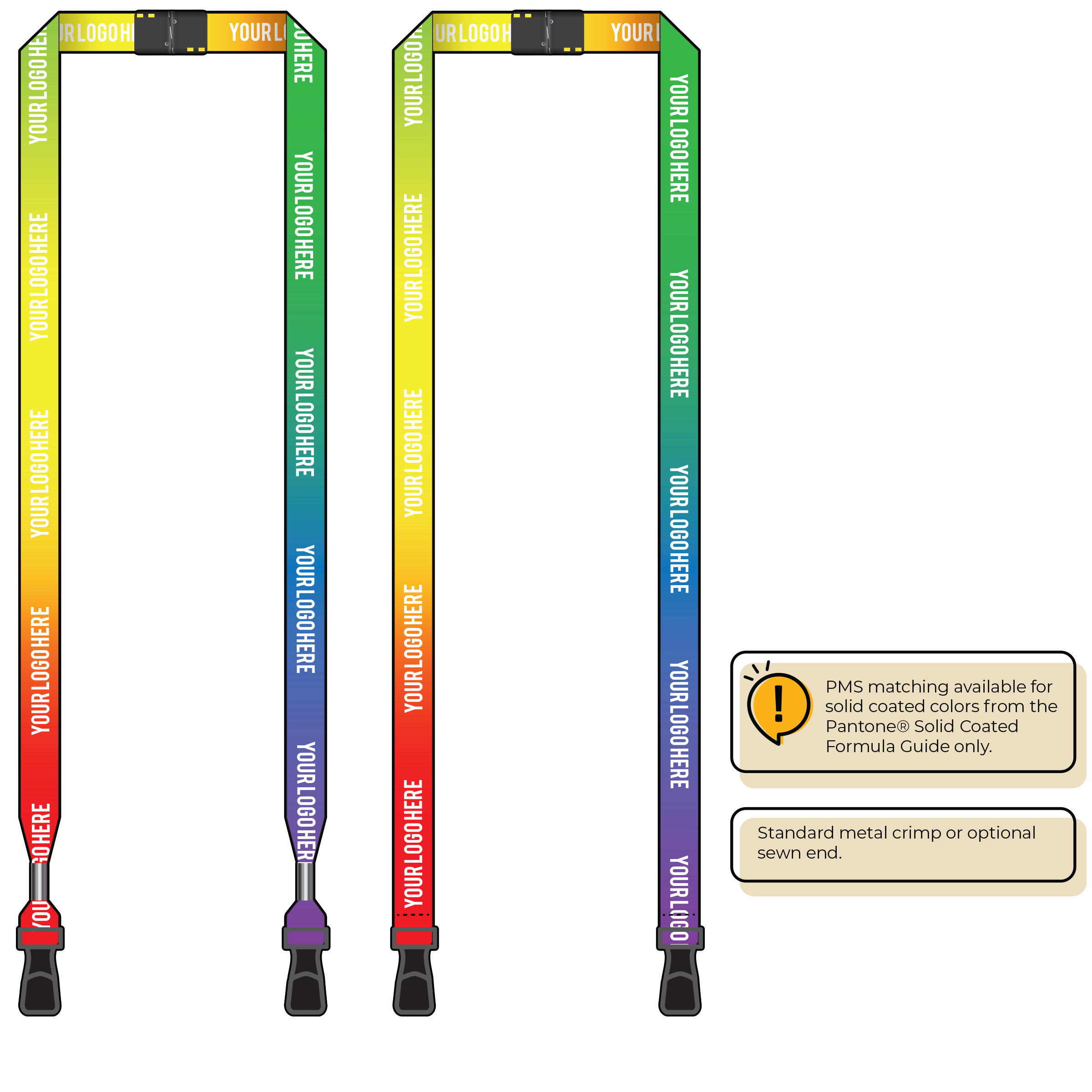 BH0002 | 5/8" Imported Dye Sublimation Lanyards