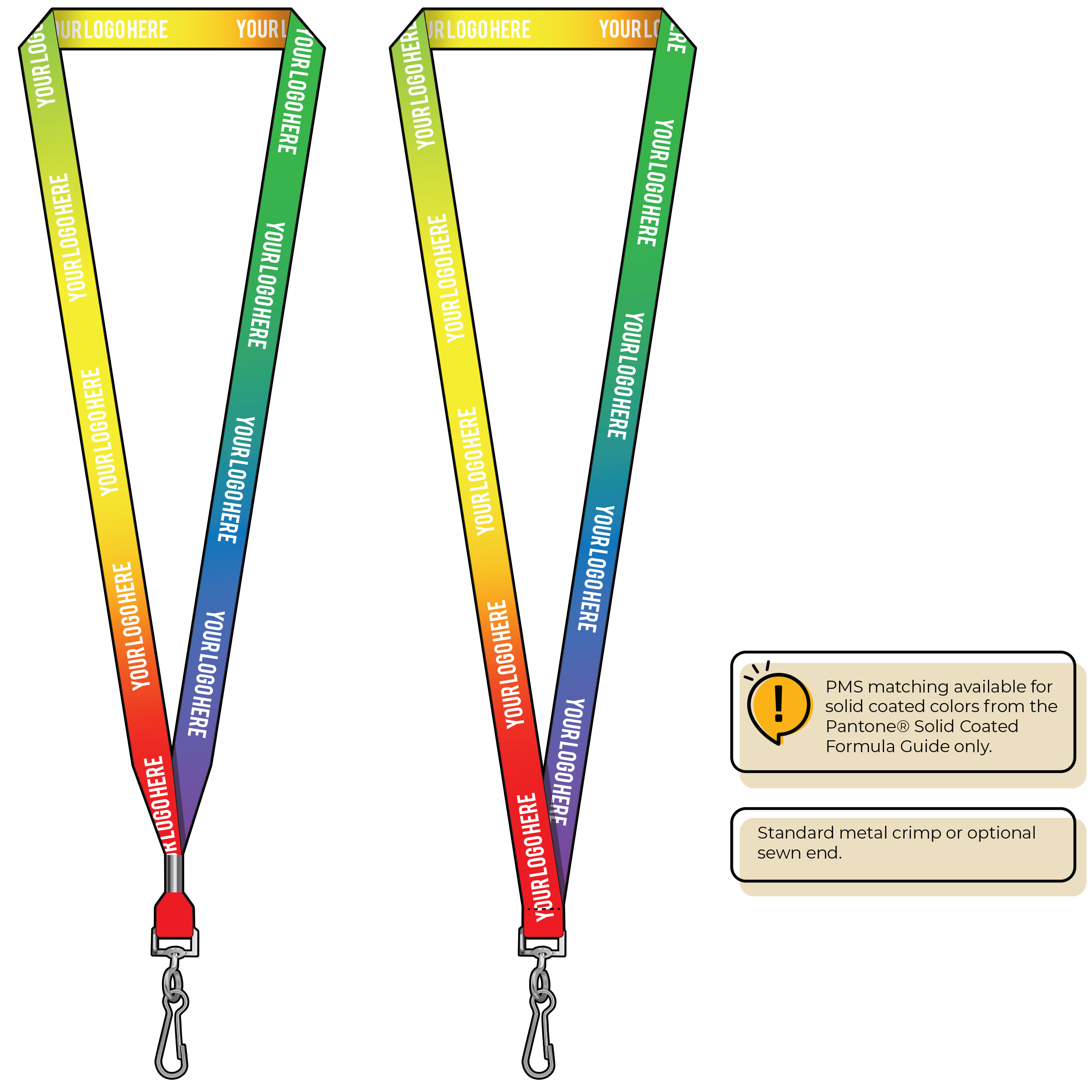 BH0002 | 5/8" Imported Dye Sublimation Lanyards