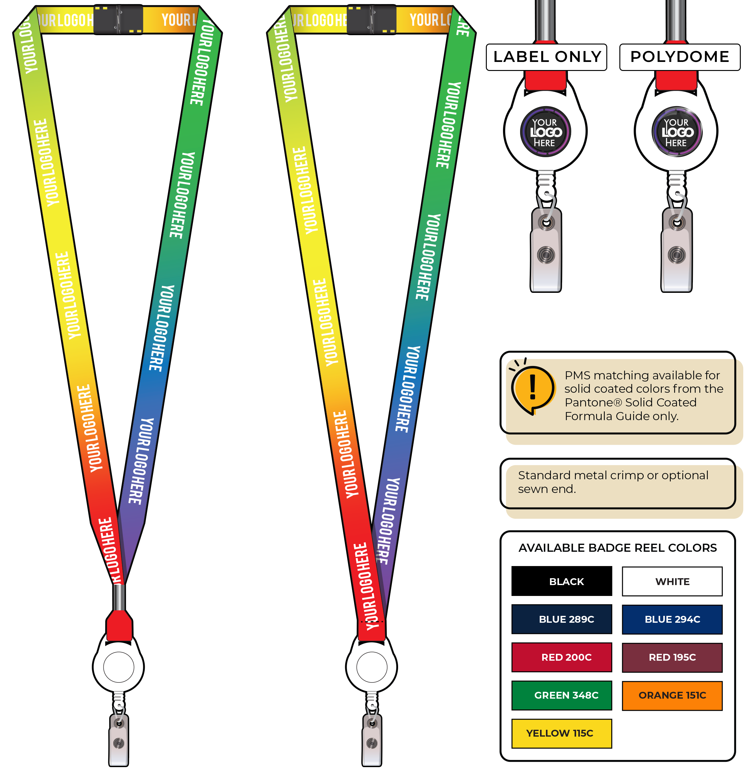 BH0002 | 5/8" Imported Dye Sublimation Lanyards