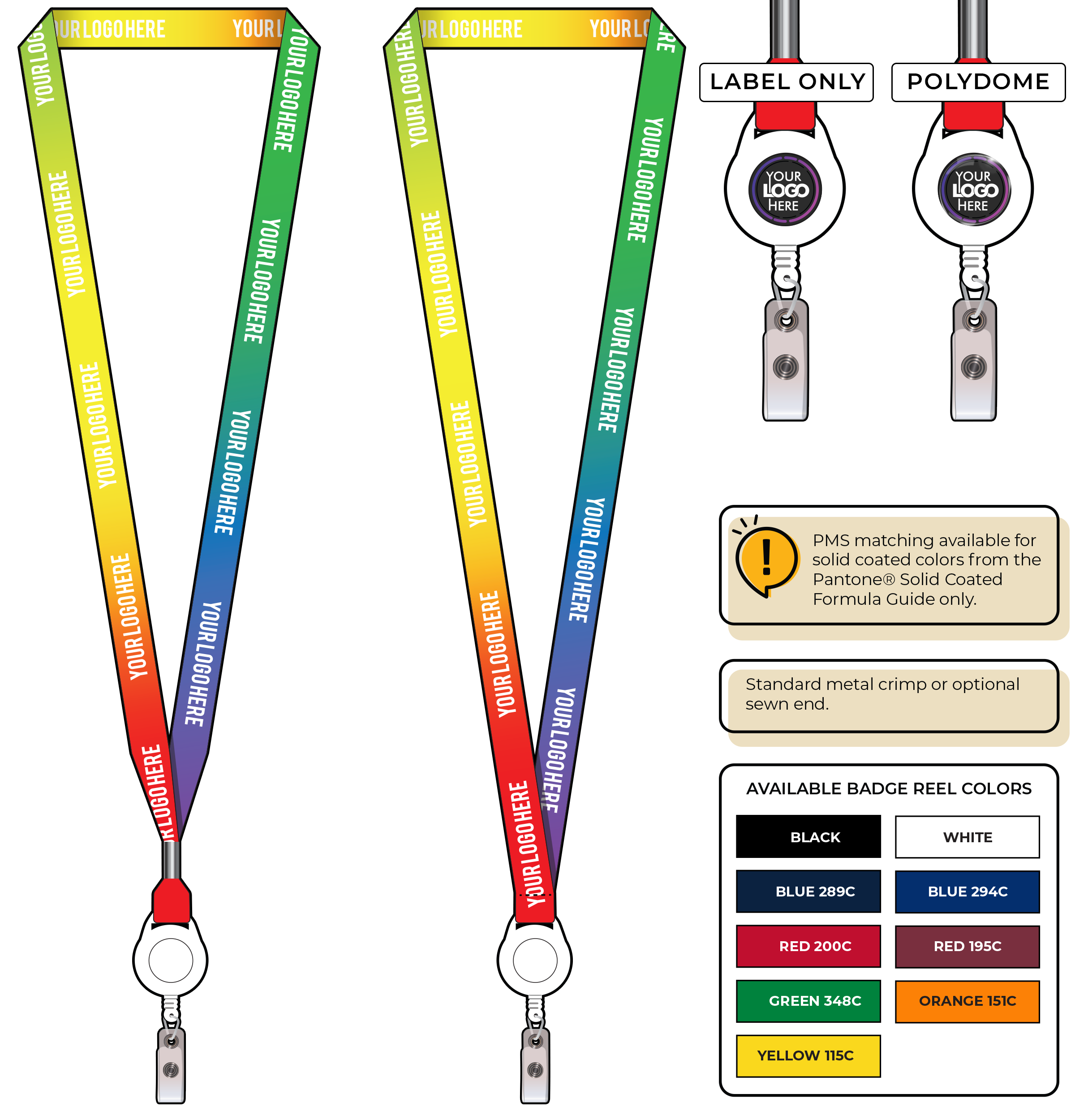 BH0002 | 5/8" Imported Dye Sublimation Lanyards