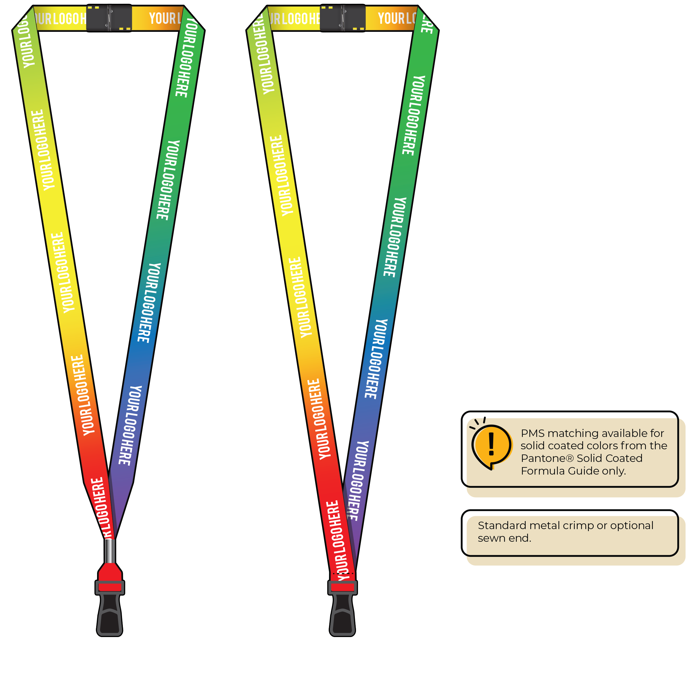 BH0002 | 5/8" Imported Dye Sublimation Lanyards