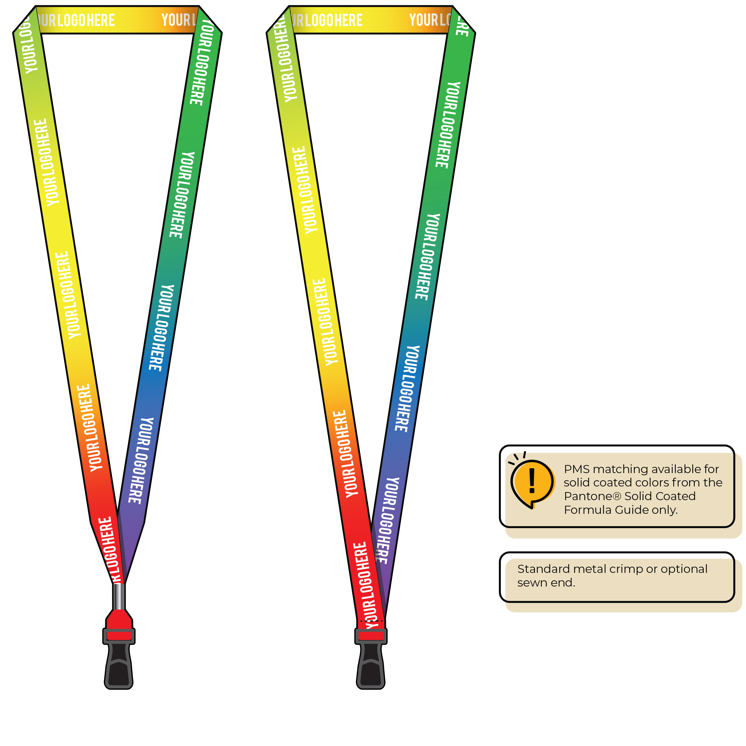 BH0002 | 5/8" Imported Dye Sublimation Lanyards