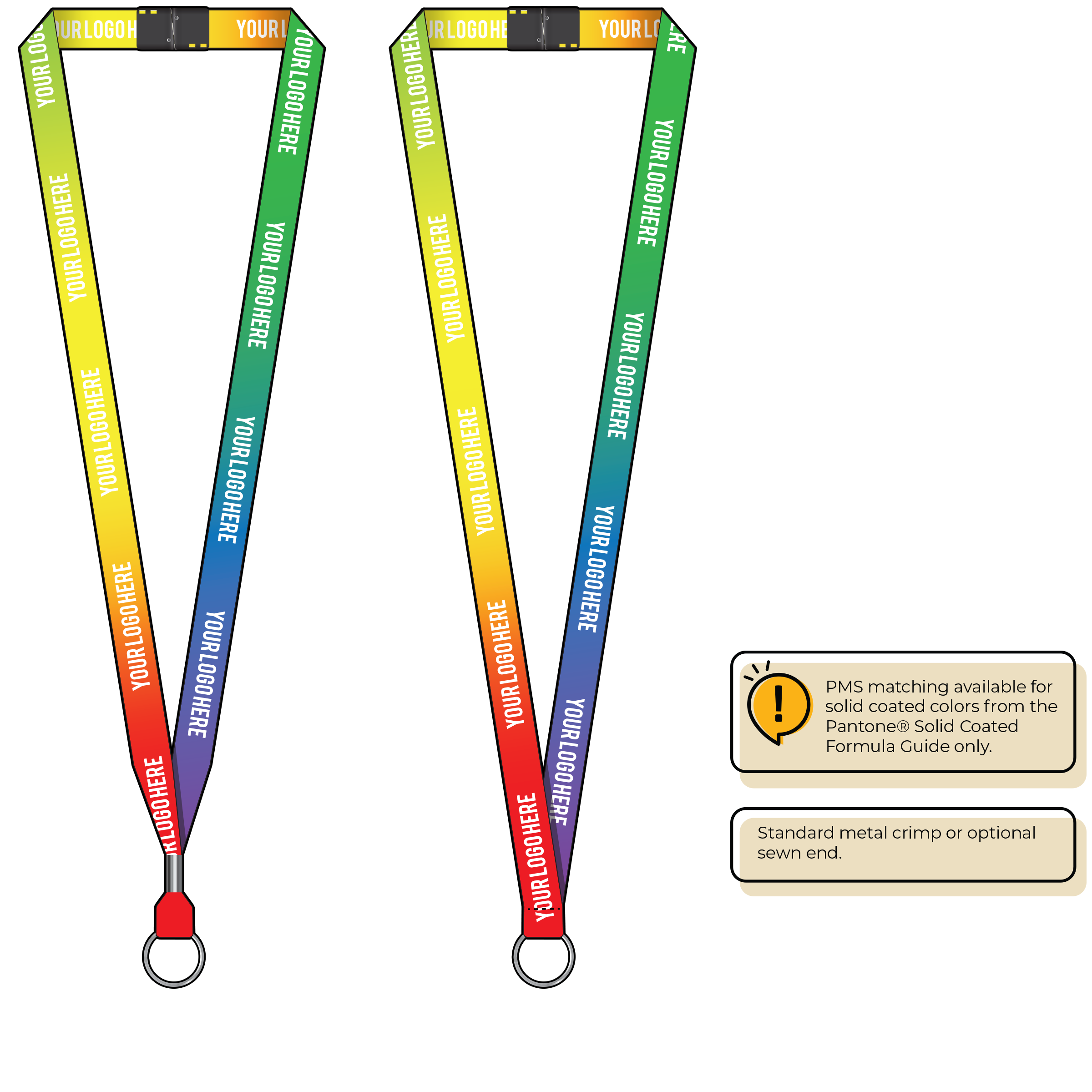 BH0002 | 5/8" Imported Dye Sublimation Lanyards