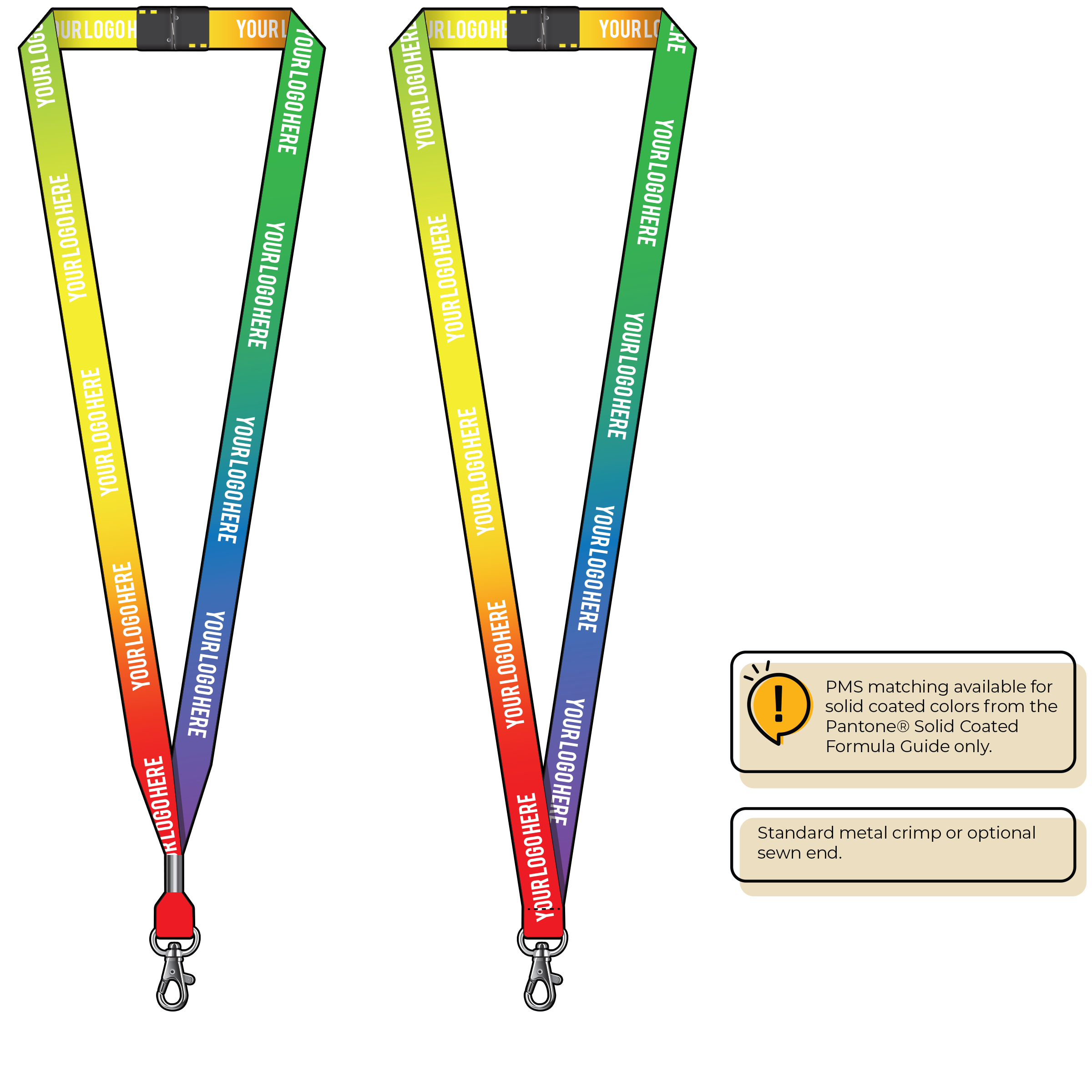 BH0002 | 5/8" Imported Dye Sublimation Lanyards