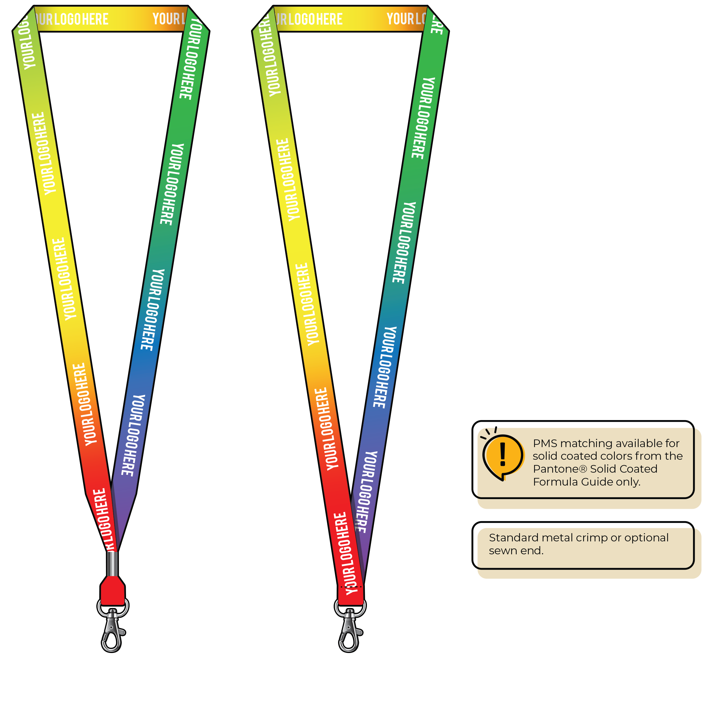 BH0002 | 5/8" Imported Dye Sublimation Lanyards