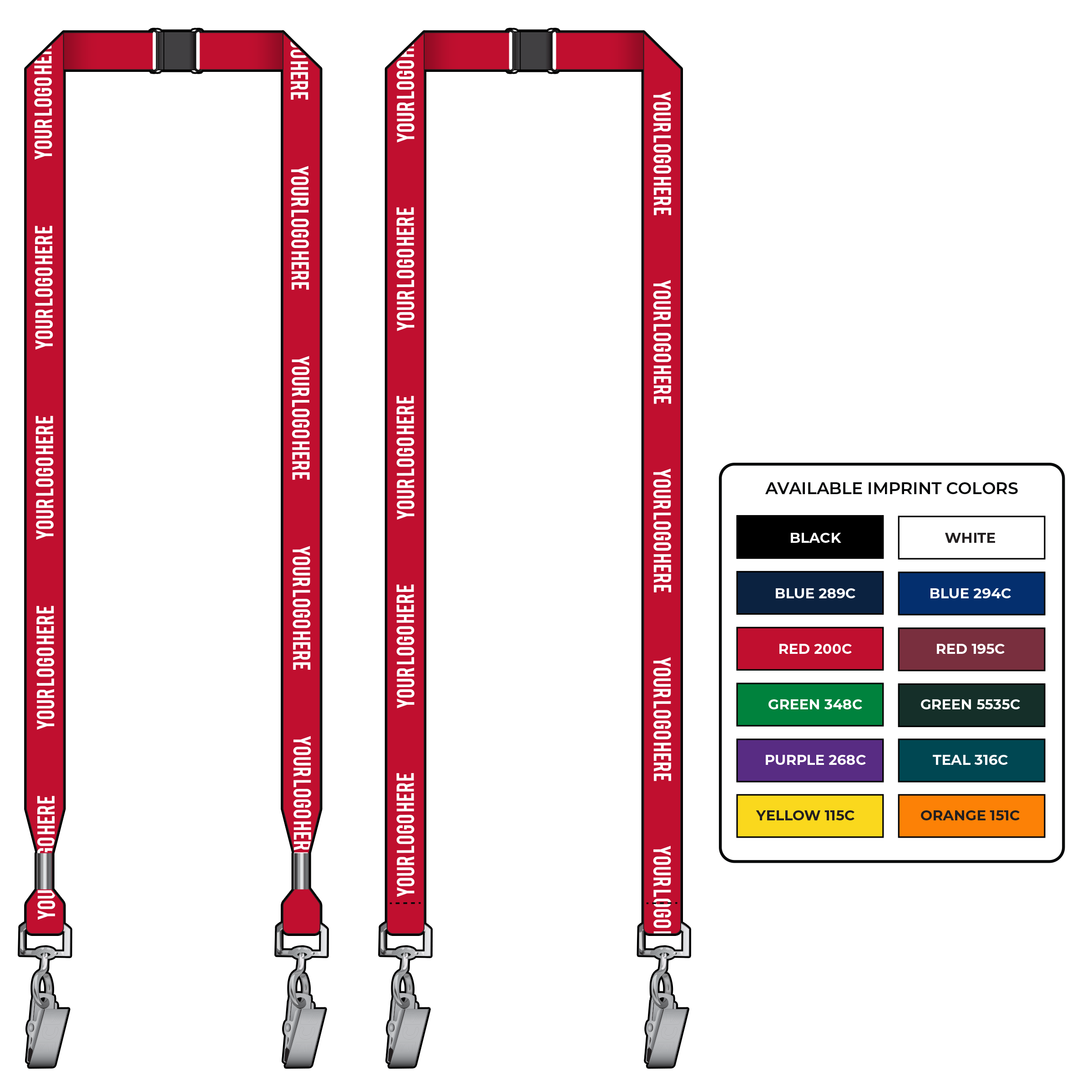BH0018 | 5/8" EconoWeave Silkscreen Lanyards