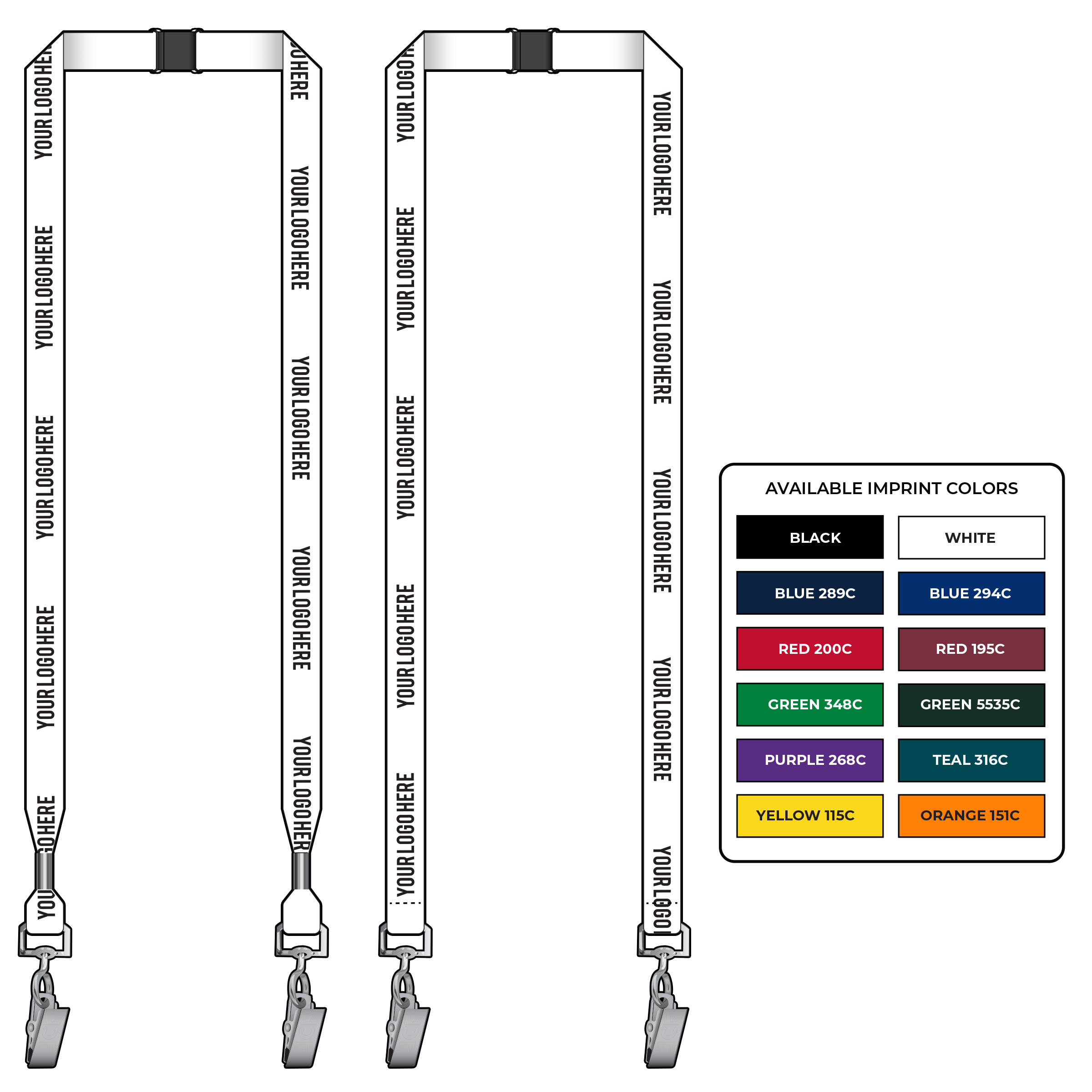 BH0018 | 5/8" EconoWeave Silkscreen Lanyards