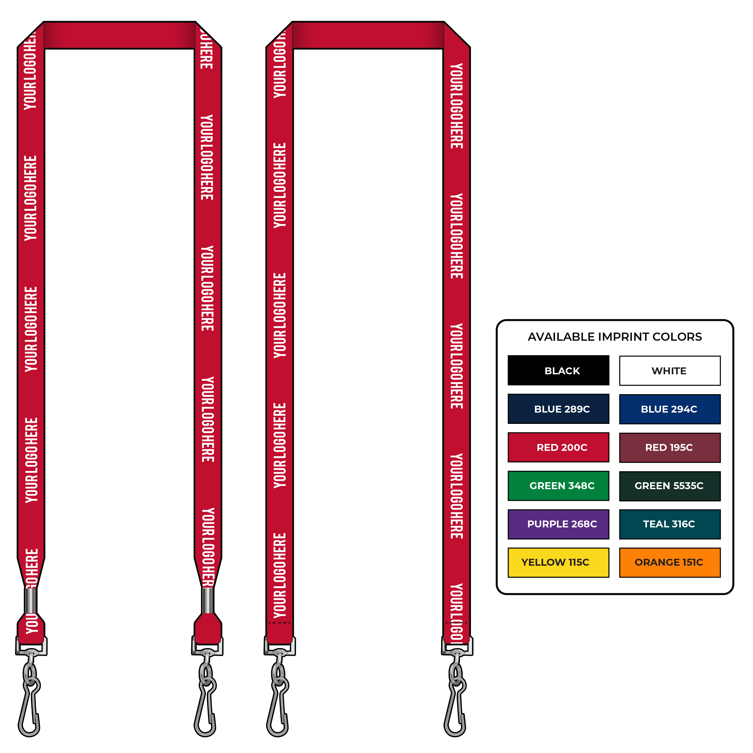 BH0018 | 5/8" EconoWeave Silkscreen Lanyards