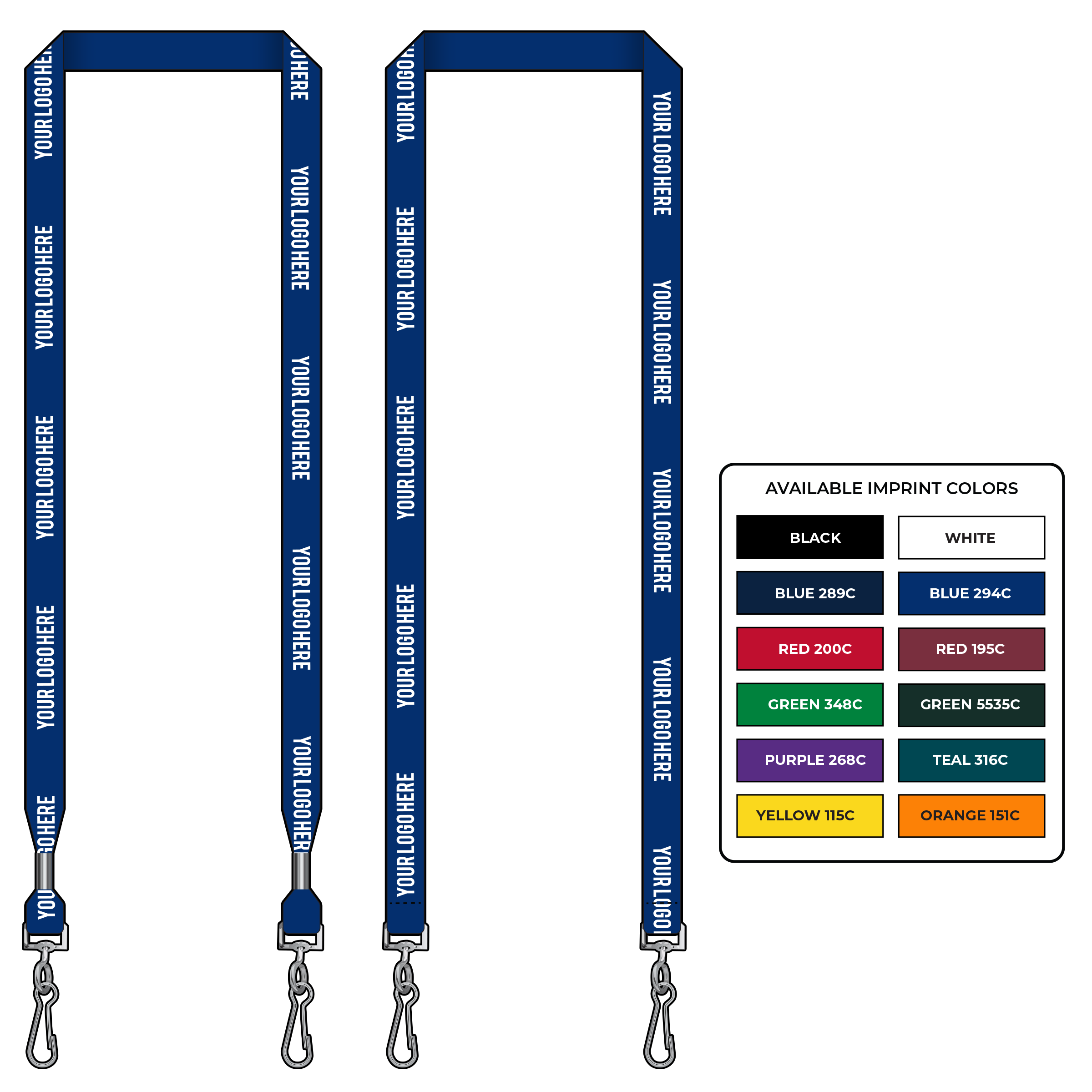 BH0018 | 5/8" EconoWeave Silkscreen Lanyards