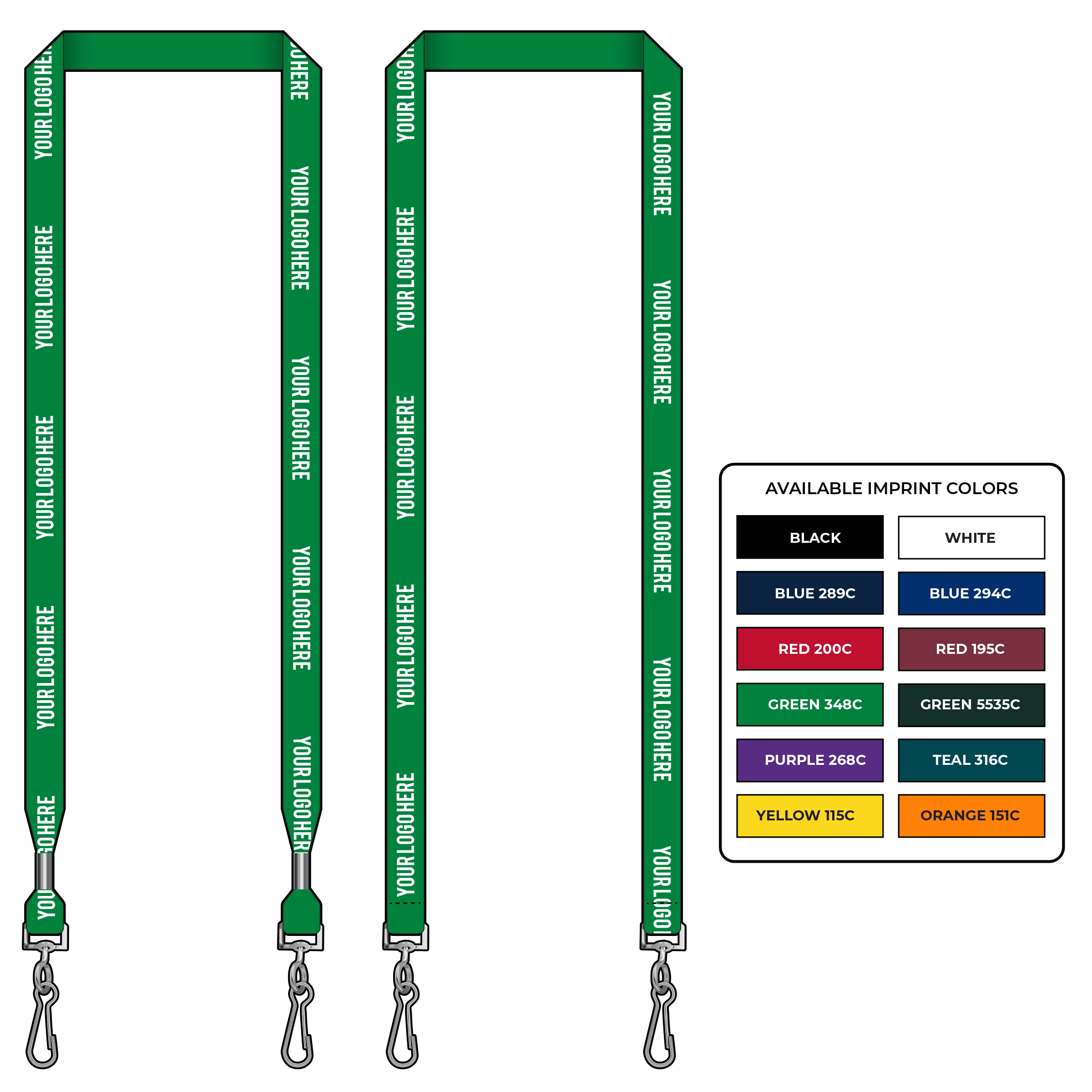 BH0018 | 5/8" EconoWeave Silkscreen Lanyards