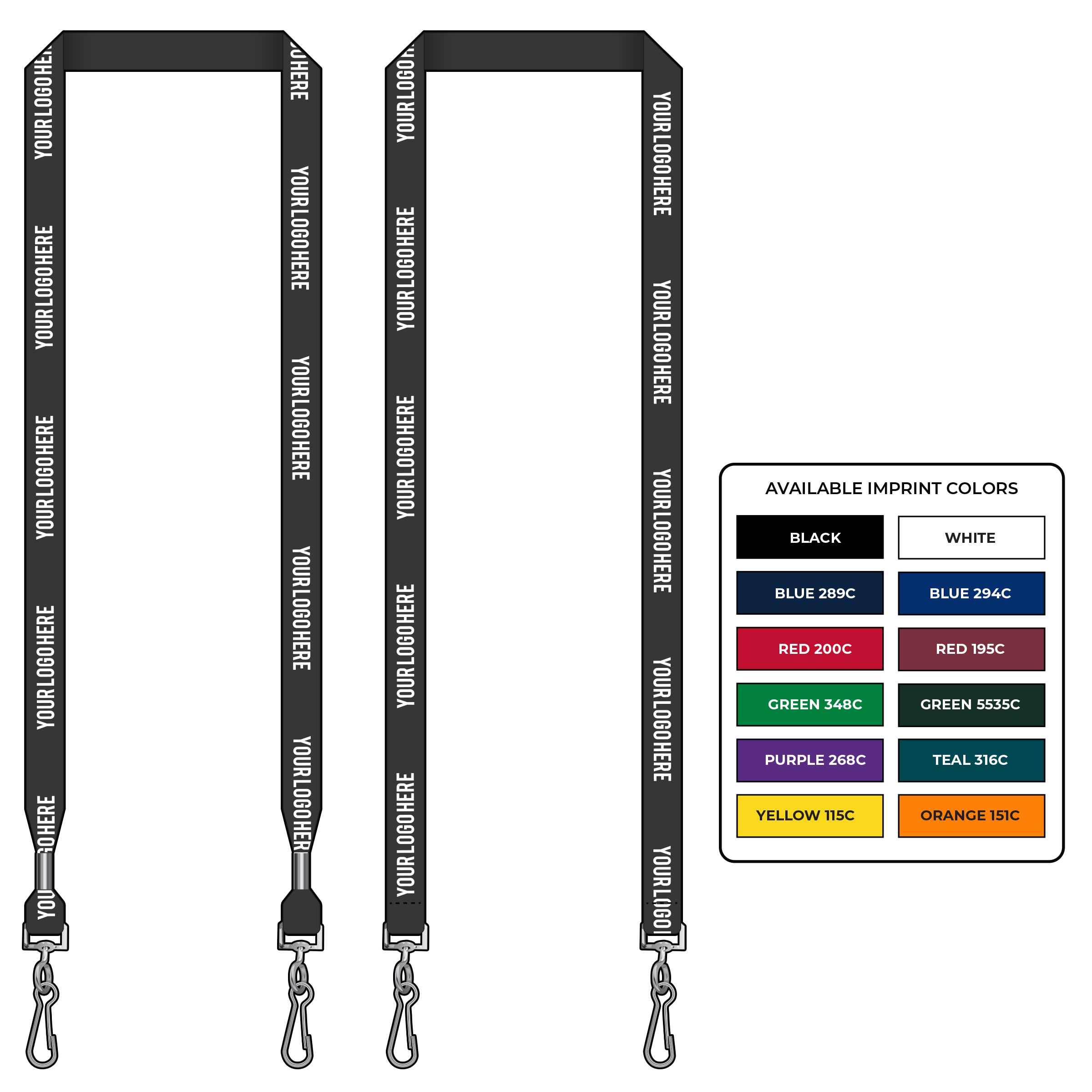 BH0018 | 5/8" EconoWeave Silkscreen Lanyards