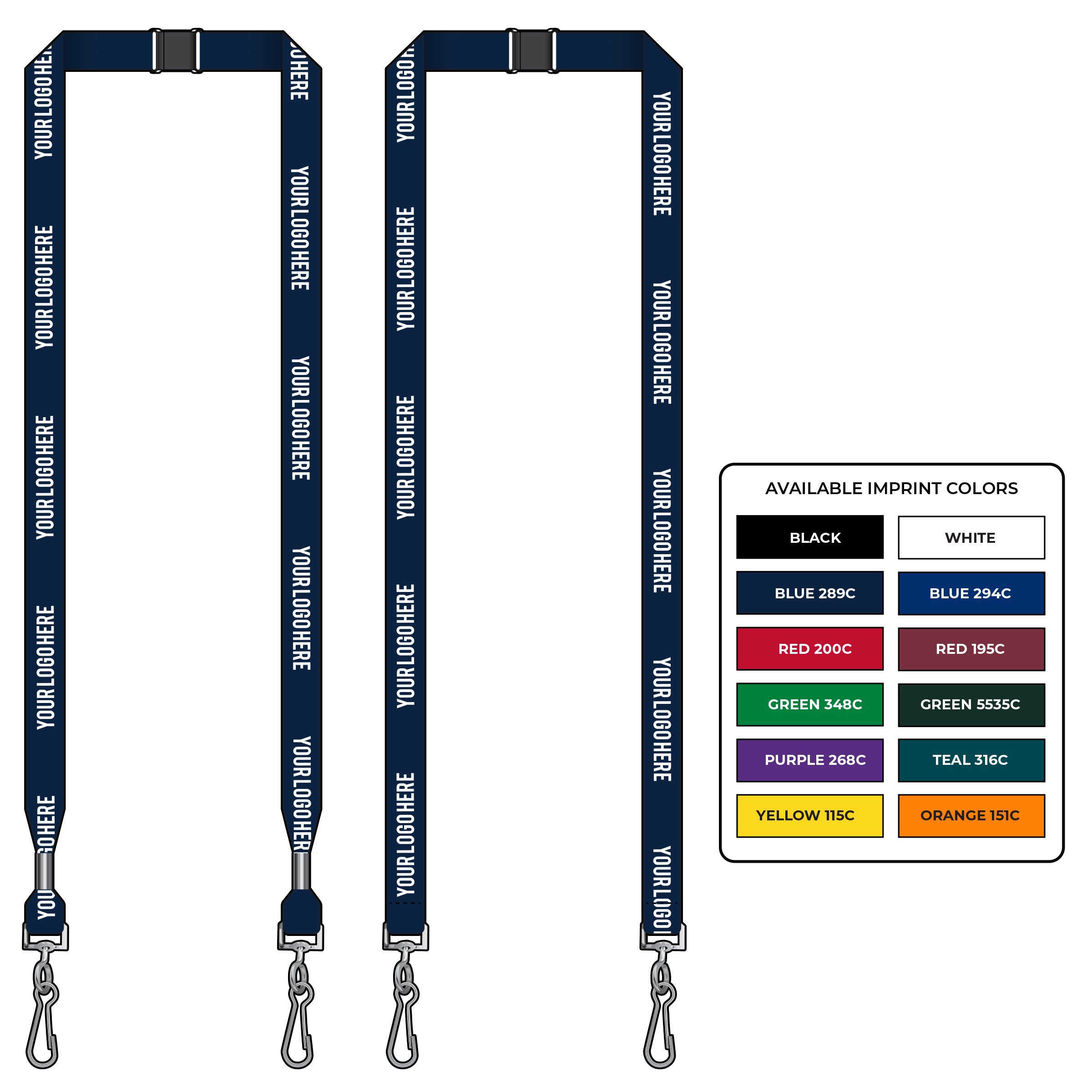 BH0018 | 5/8" EconoWeave Silkscreen Lanyards