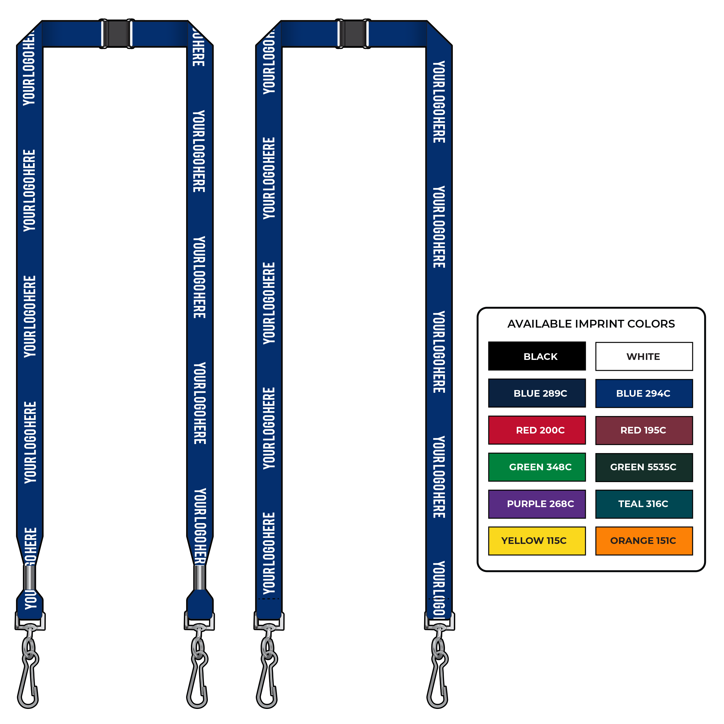 BH0018 | 5/8" EconoWeave Silkscreen Lanyards