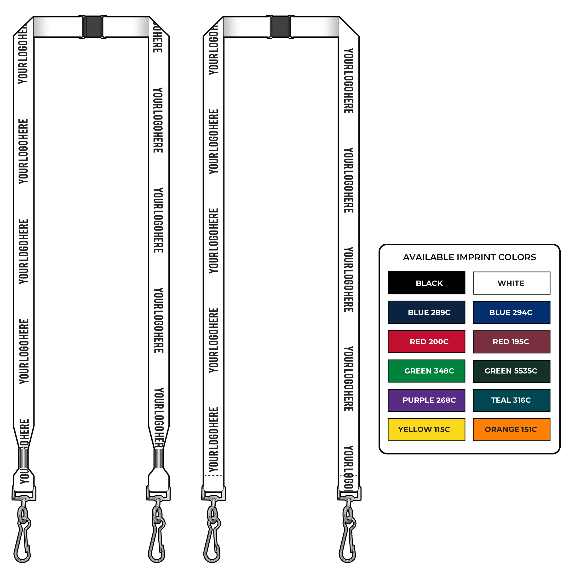 BH0018 | 5/8" EconoWeave Silkscreen Lanyards