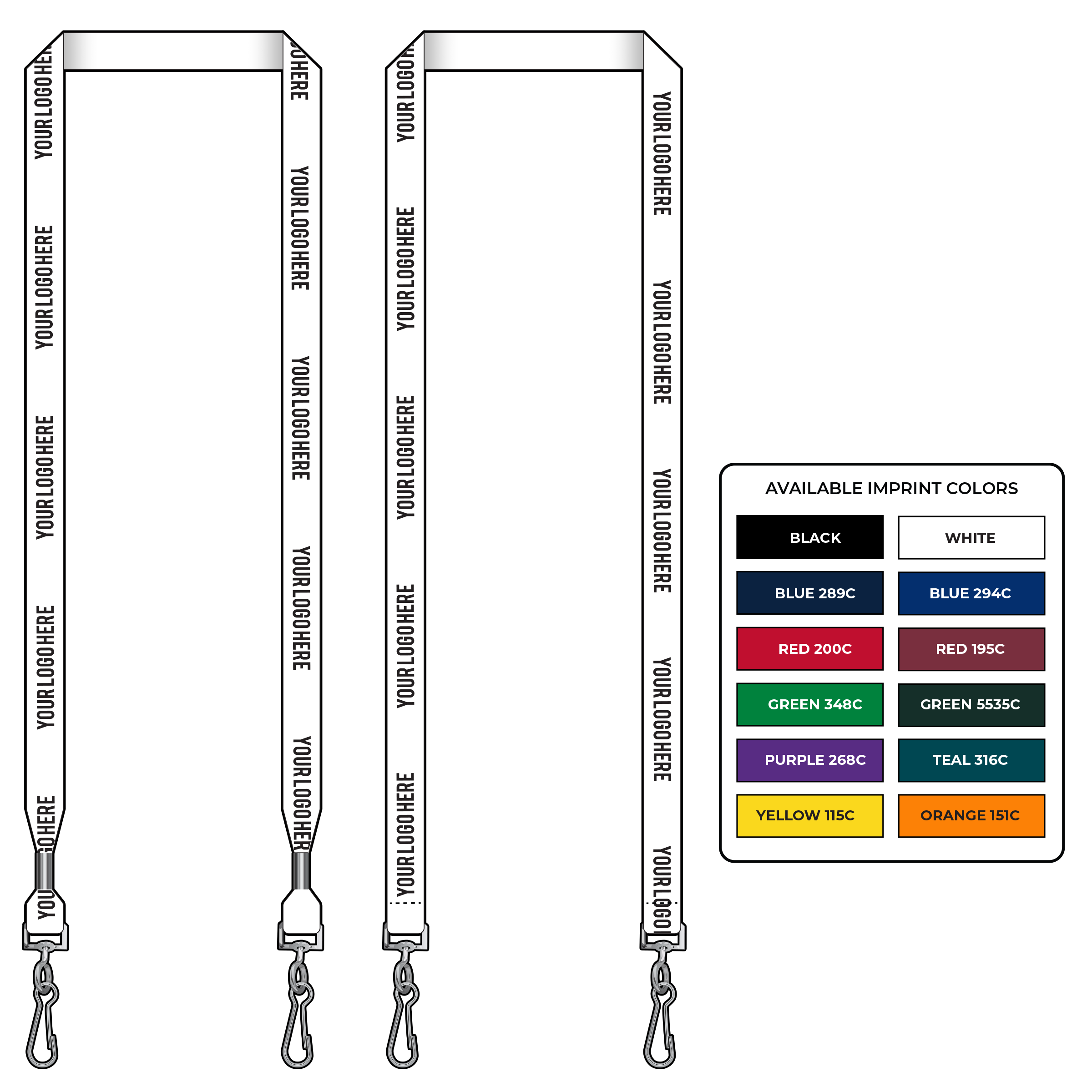 BH0018 | 5/8" EconoWeave Silkscreen Lanyards
