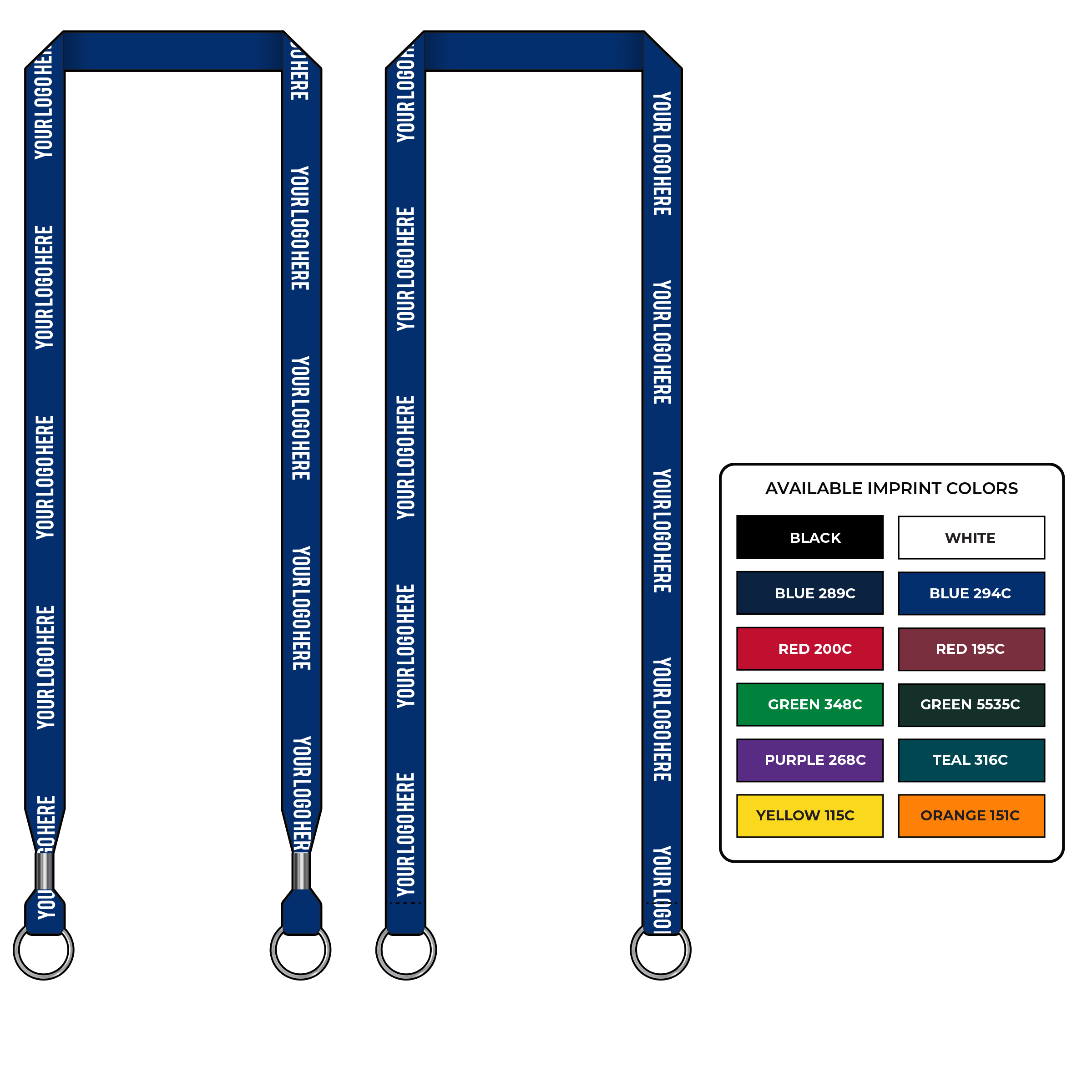 BH0018 | 5/8" EconoWeave Silkscreen Lanyards