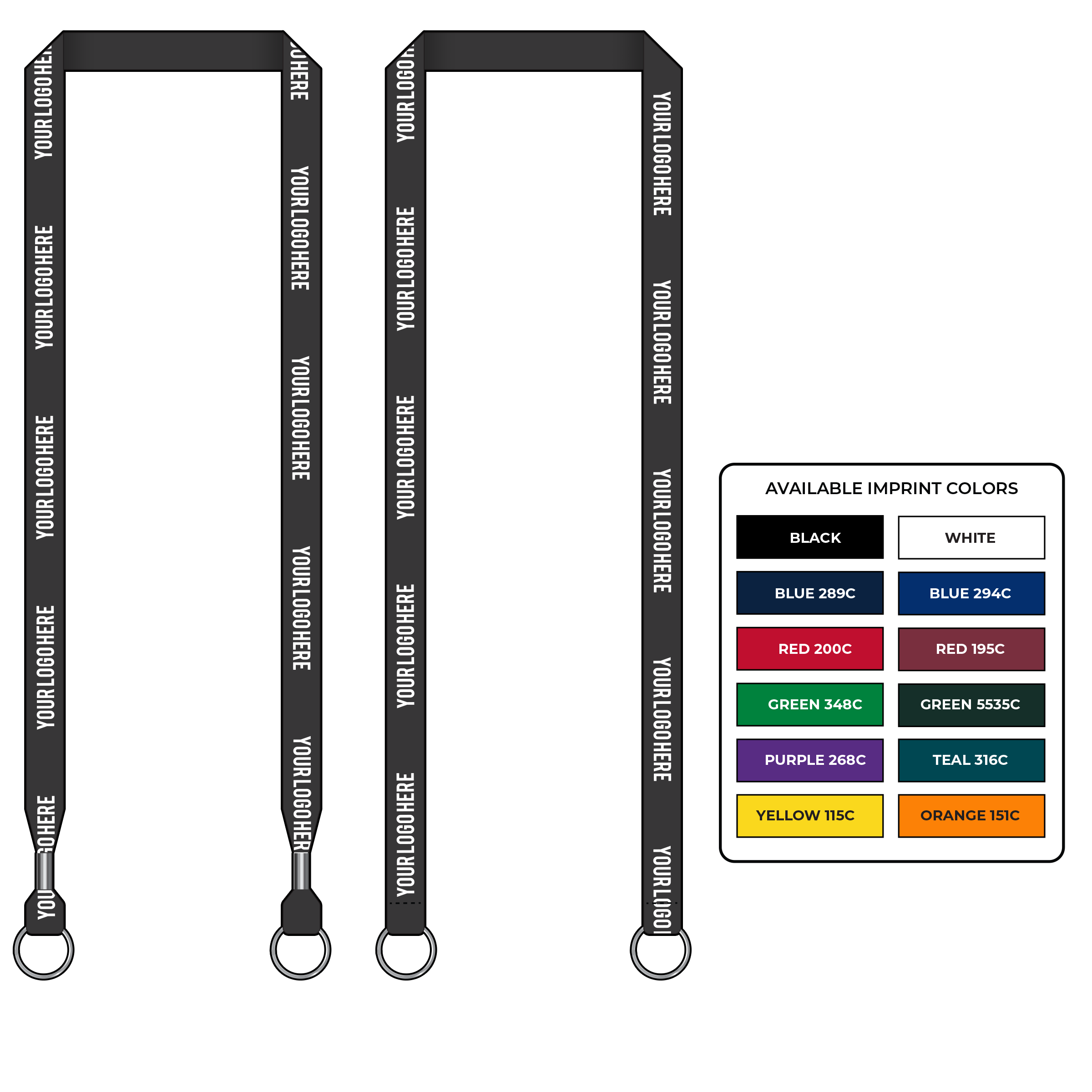 BH0018 | 5/8" EconoWeave Silkscreen Lanyards
