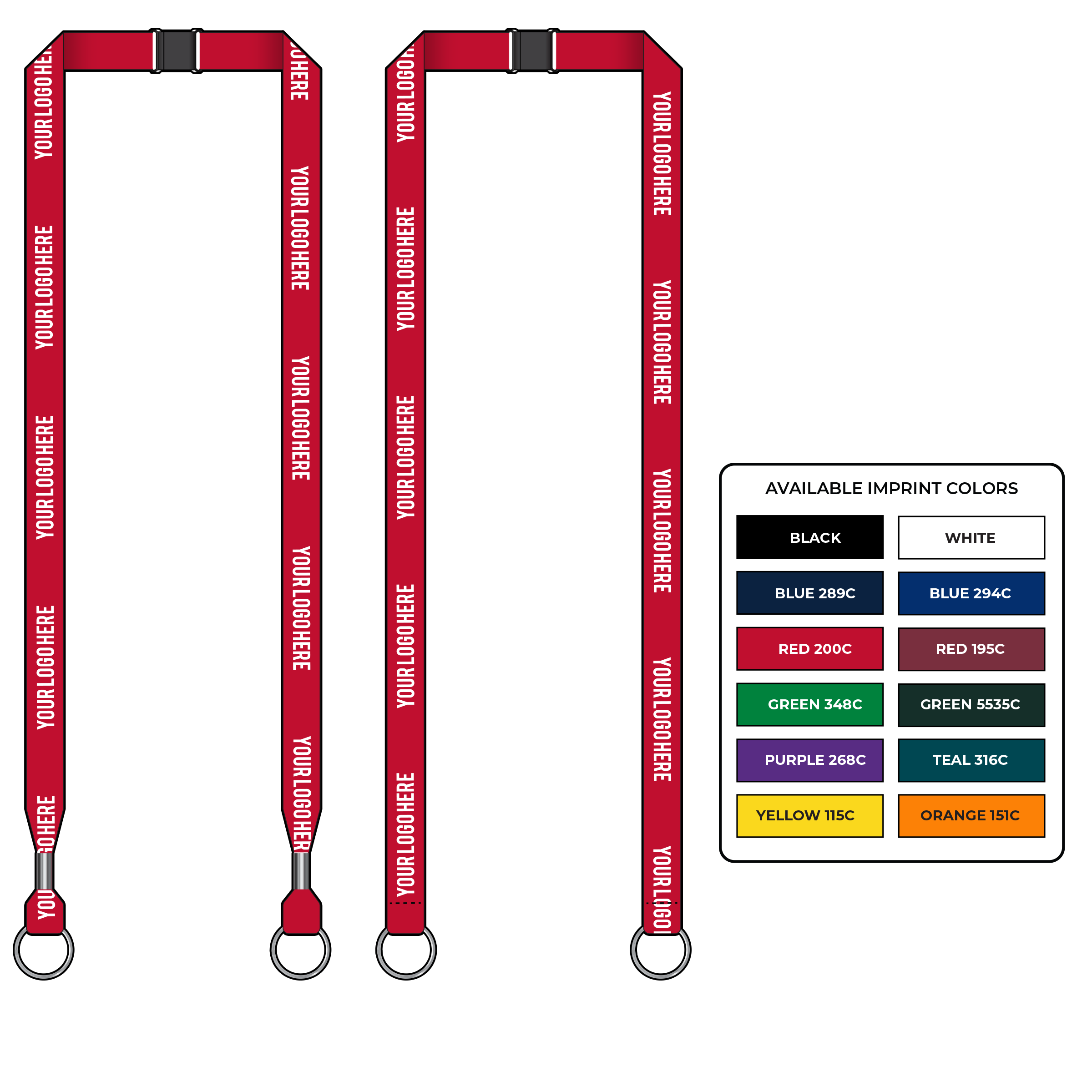BH0018 | 5/8" EconoWeave Silkscreen Lanyards
