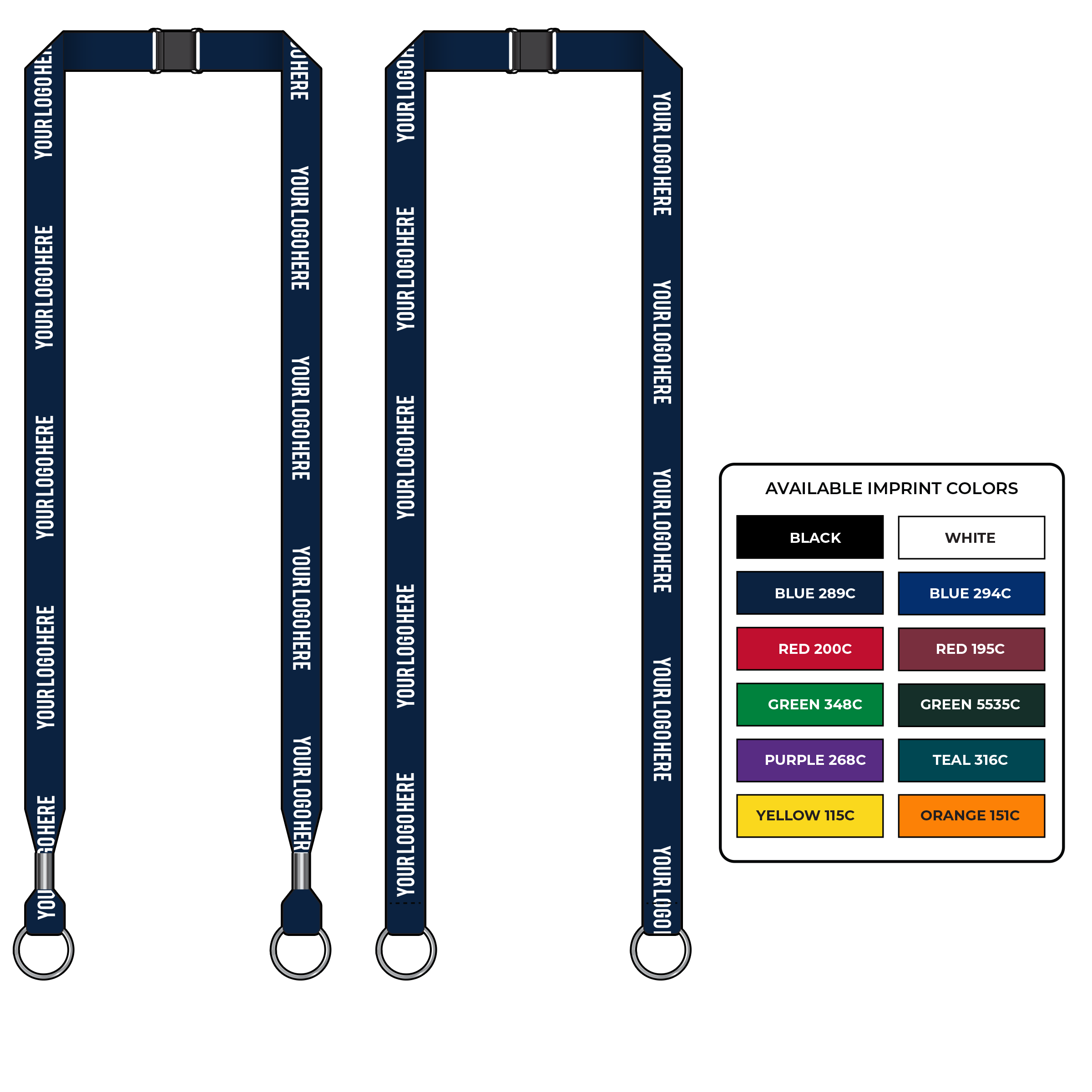 BH0018 | 5/8" EconoWeave Silkscreen Lanyards