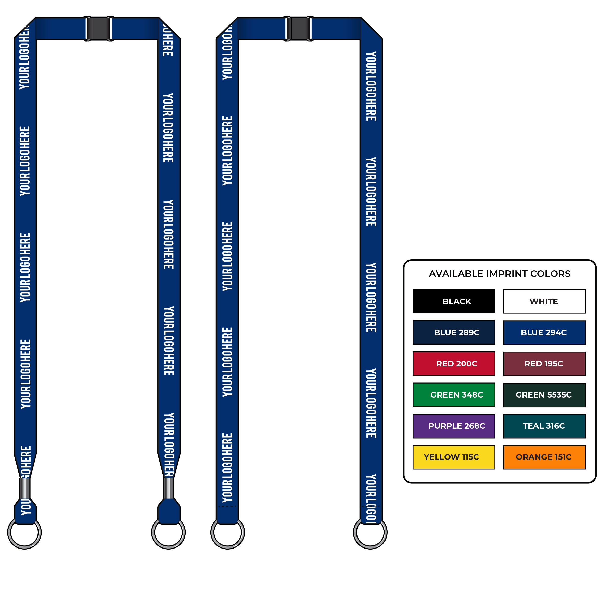 BH0018 | 5/8" EconoWeave Silkscreen Lanyards