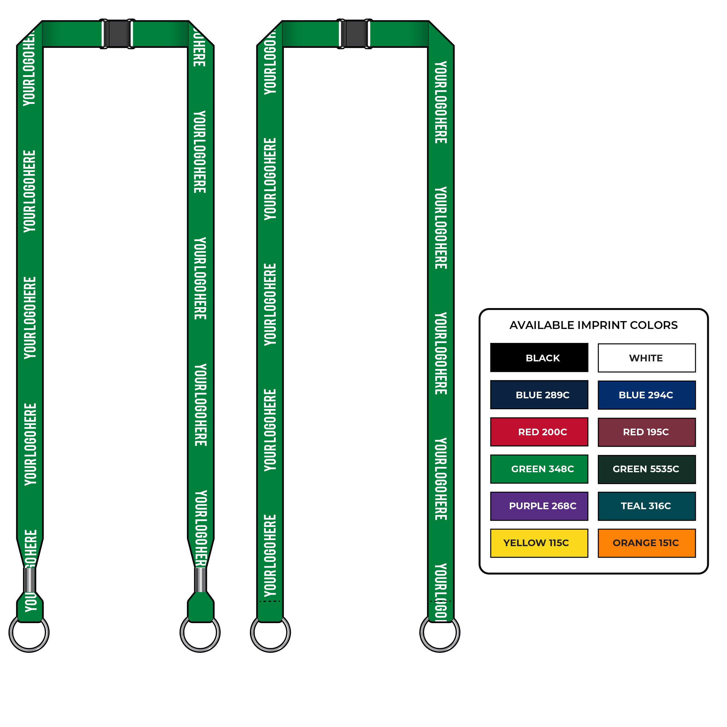 BH0018 | 5/8" EconoWeave Silkscreen Lanyards