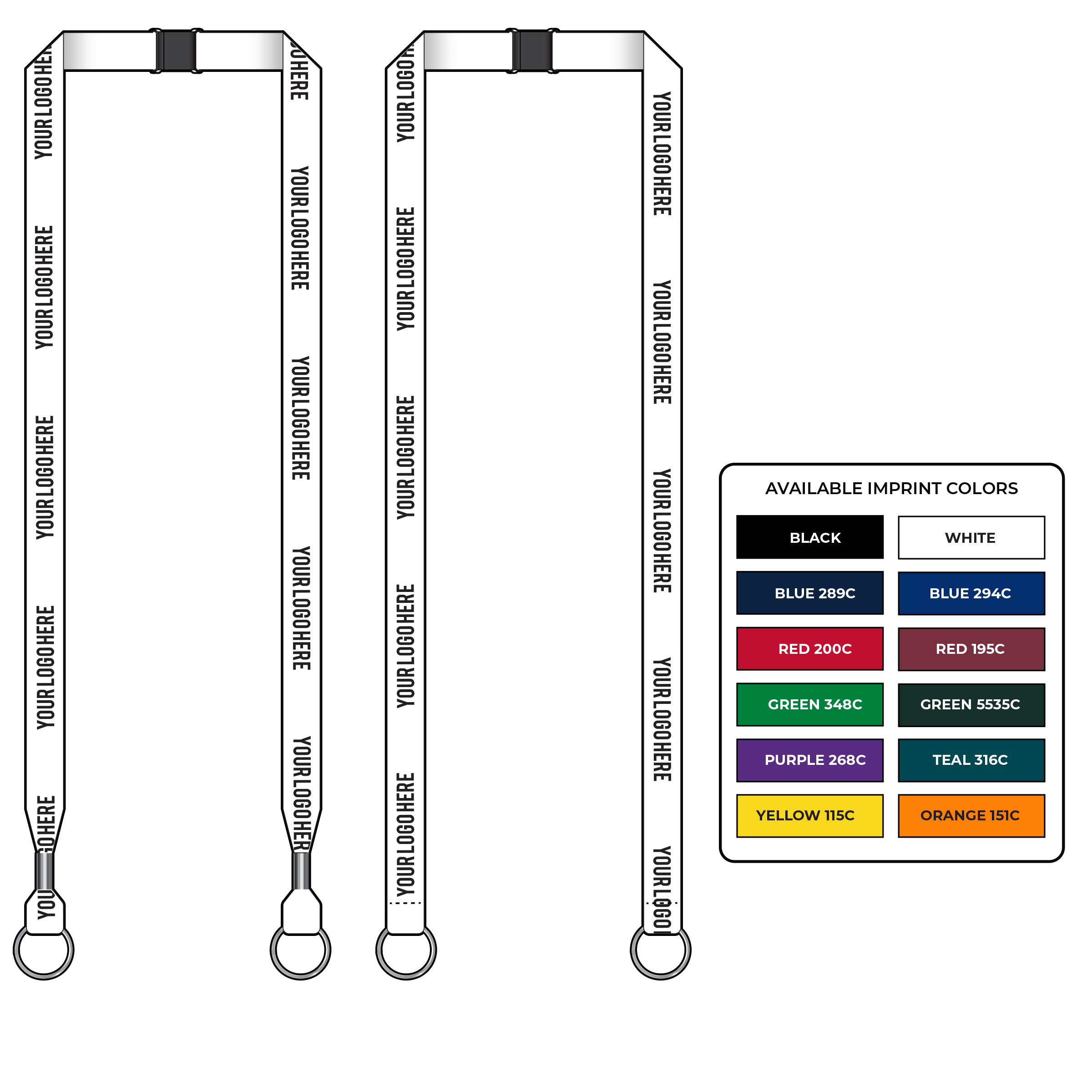 BH0018 | 5/8" EconoWeave Silkscreen Lanyards