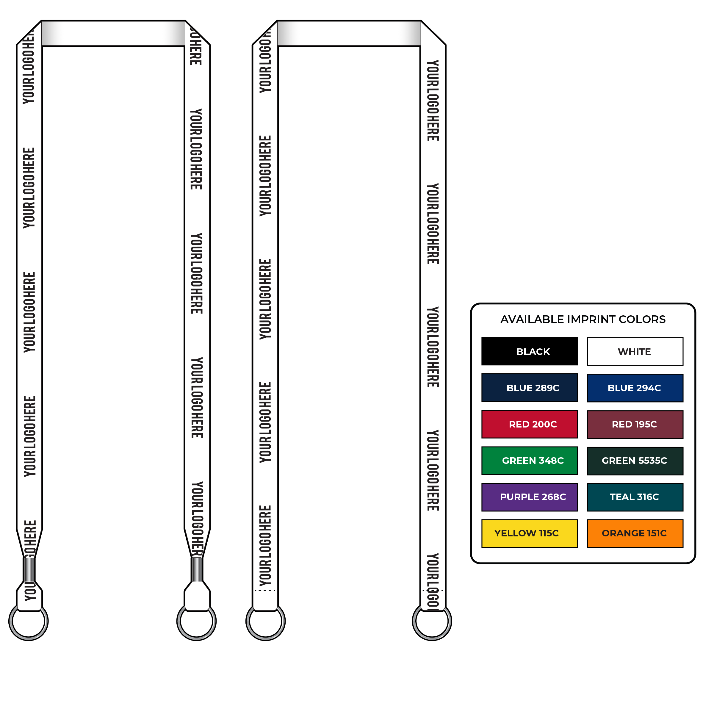 BH0018 | 5/8" EconoWeave Silkscreen Lanyards