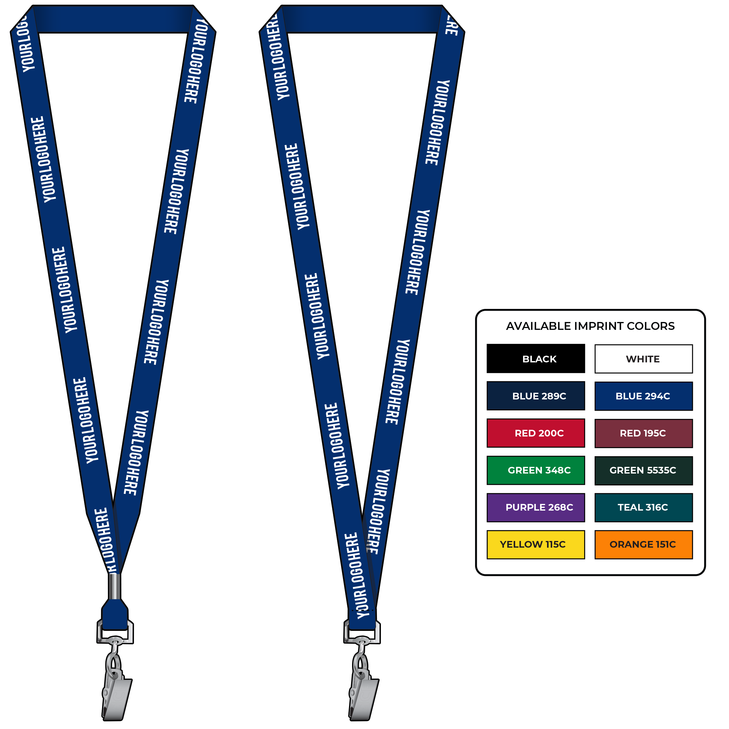 BH0018 | 5/8" EconoWeave Silkscreen Lanyards