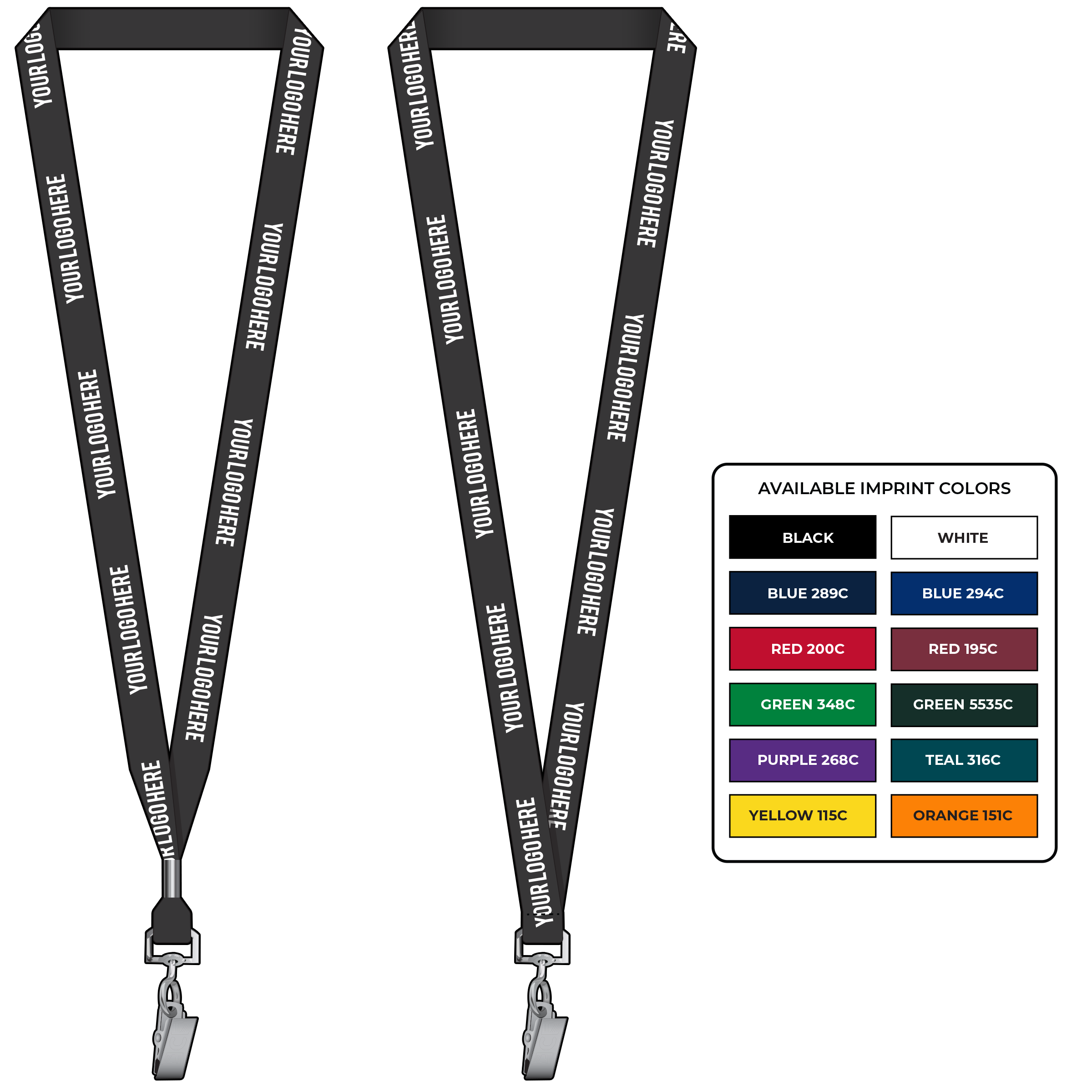 BH0018 | 5/8" EconoWeave Silkscreen Lanyards