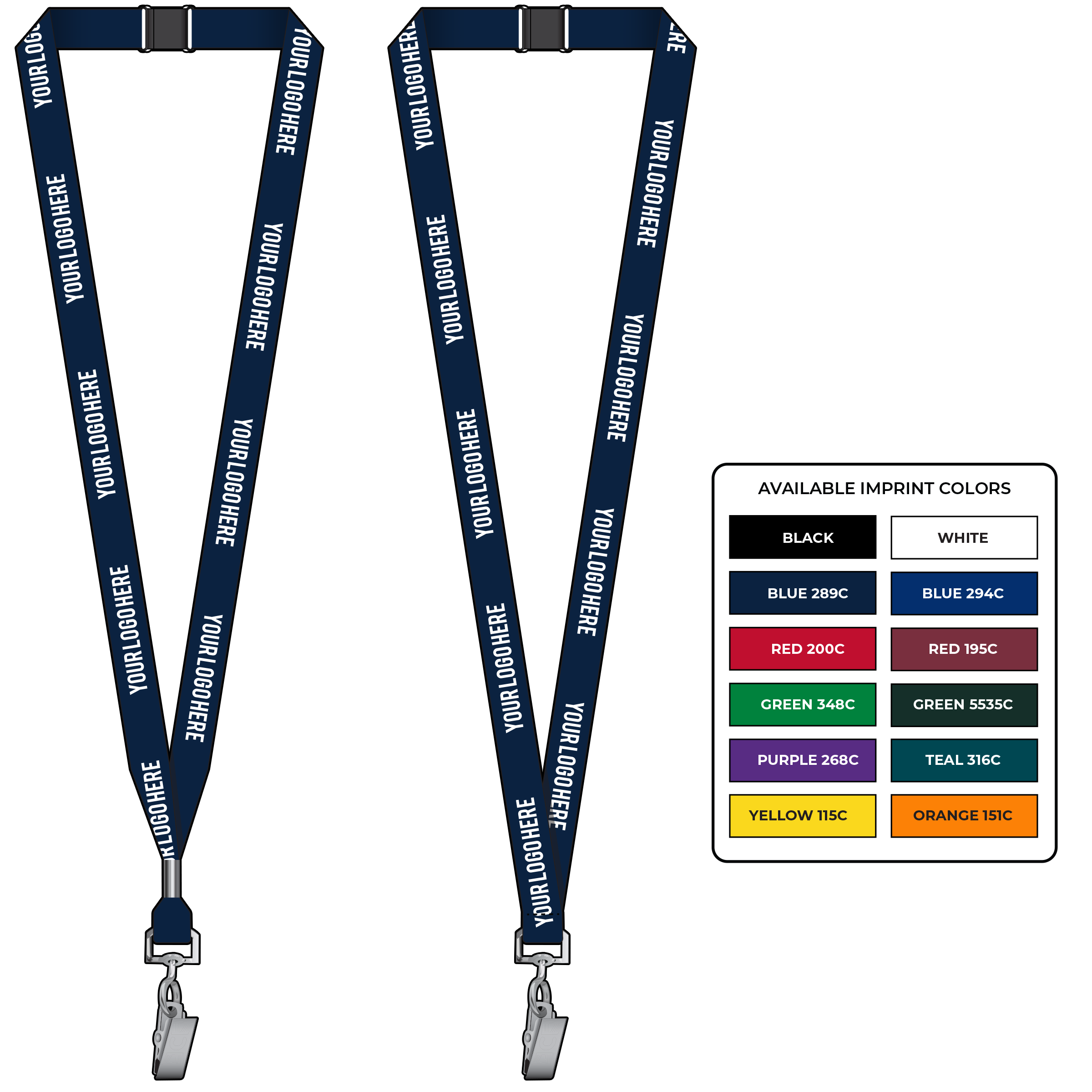 BH0018 | 5/8" EconoWeave Silkscreen Lanyards
