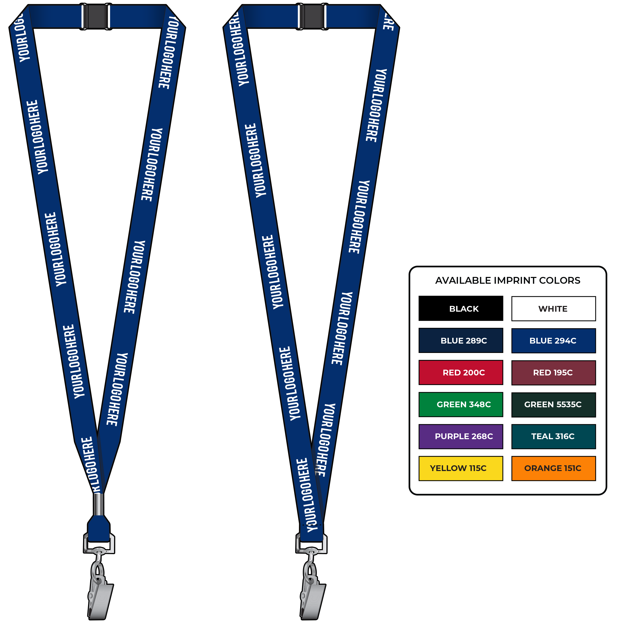 BH0018 | 5/8" EconoWeave Silkscreen Lanyards