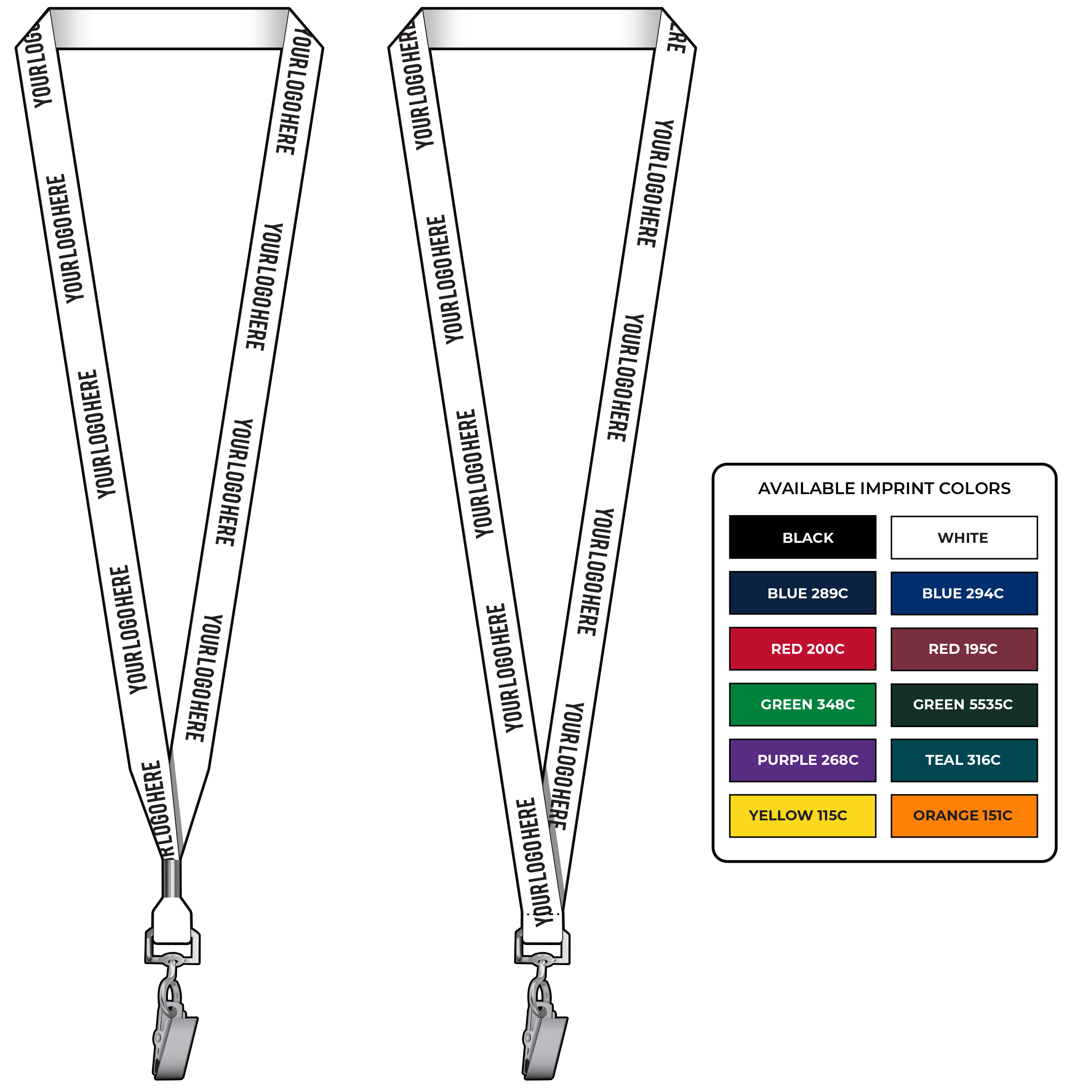 BH0018 | 5/8" EconoWeave Silkscreen Lanyards