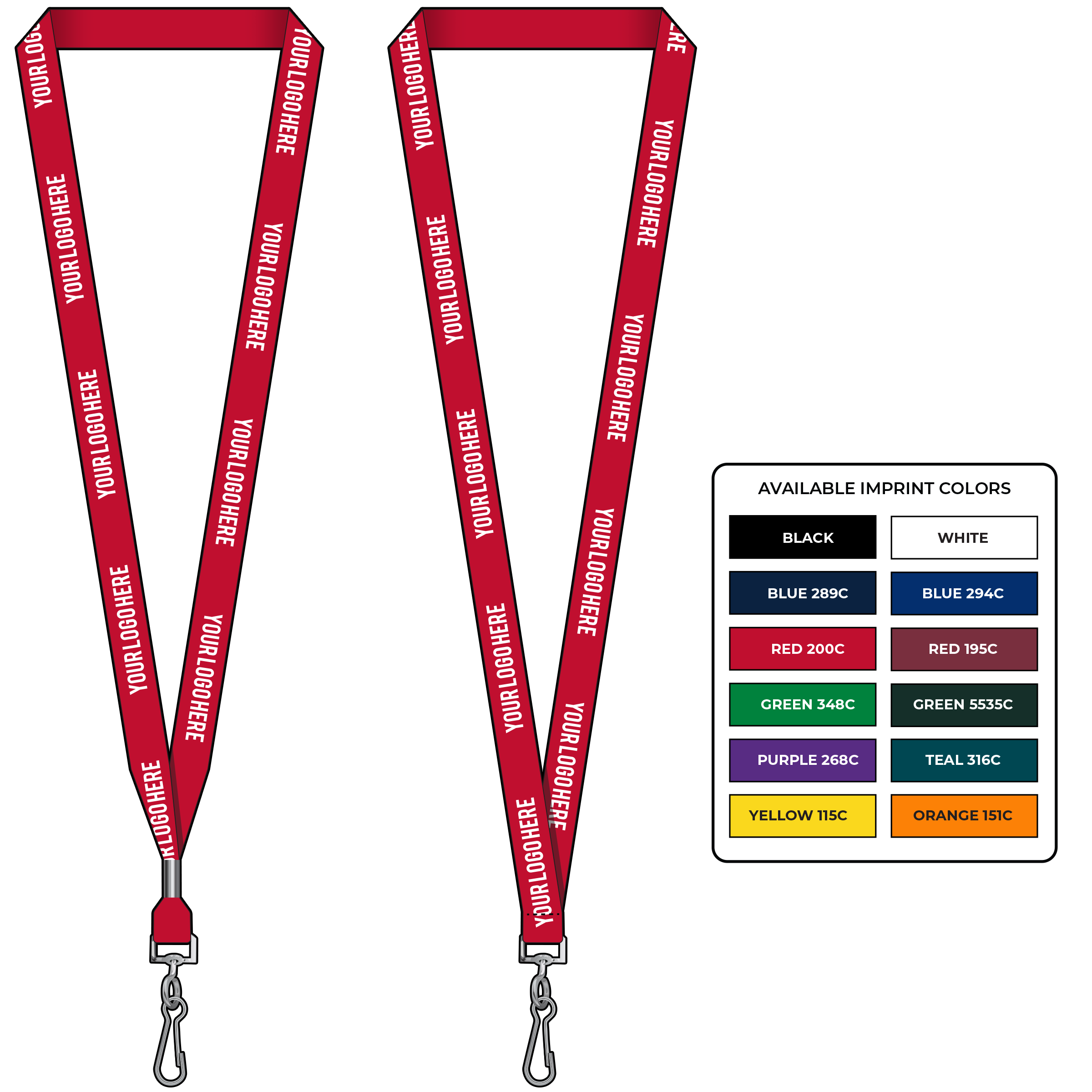 BH0018 | 5/8" EconoWeave Silkscreen Lanyards