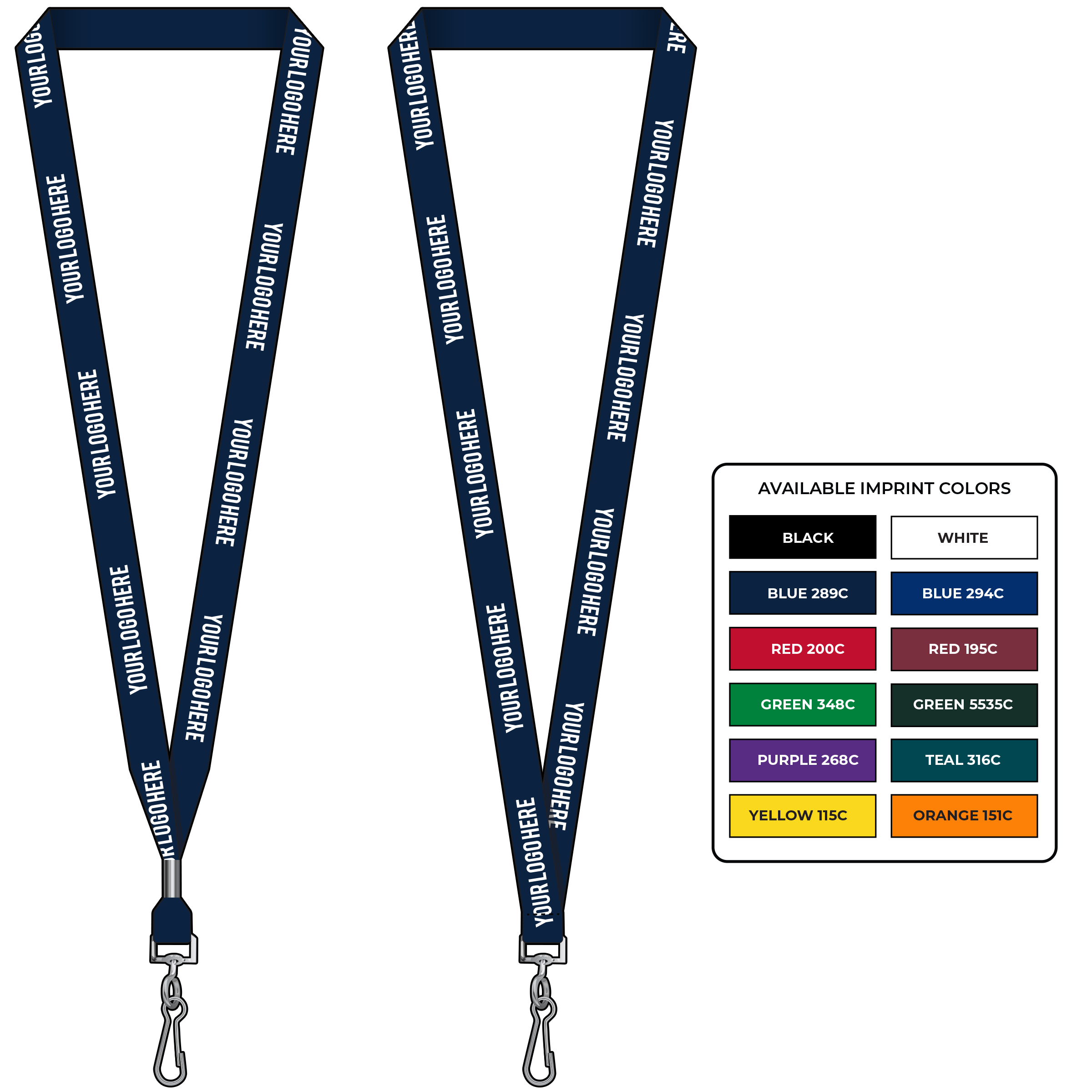 BH0018 | 5/8" EconoWeave Silkscreen Lanyards
