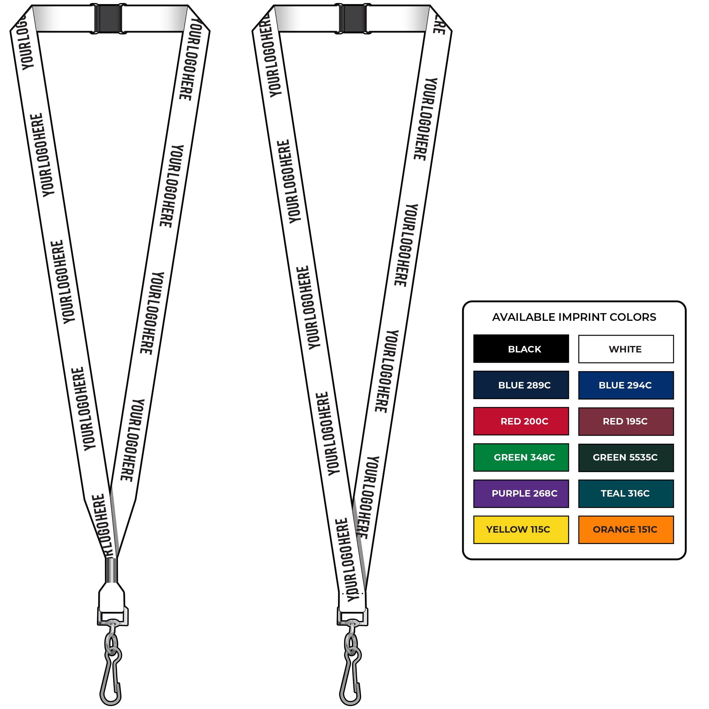BH0018 | 5/8" EconoWeave Silkscreen Lanyards