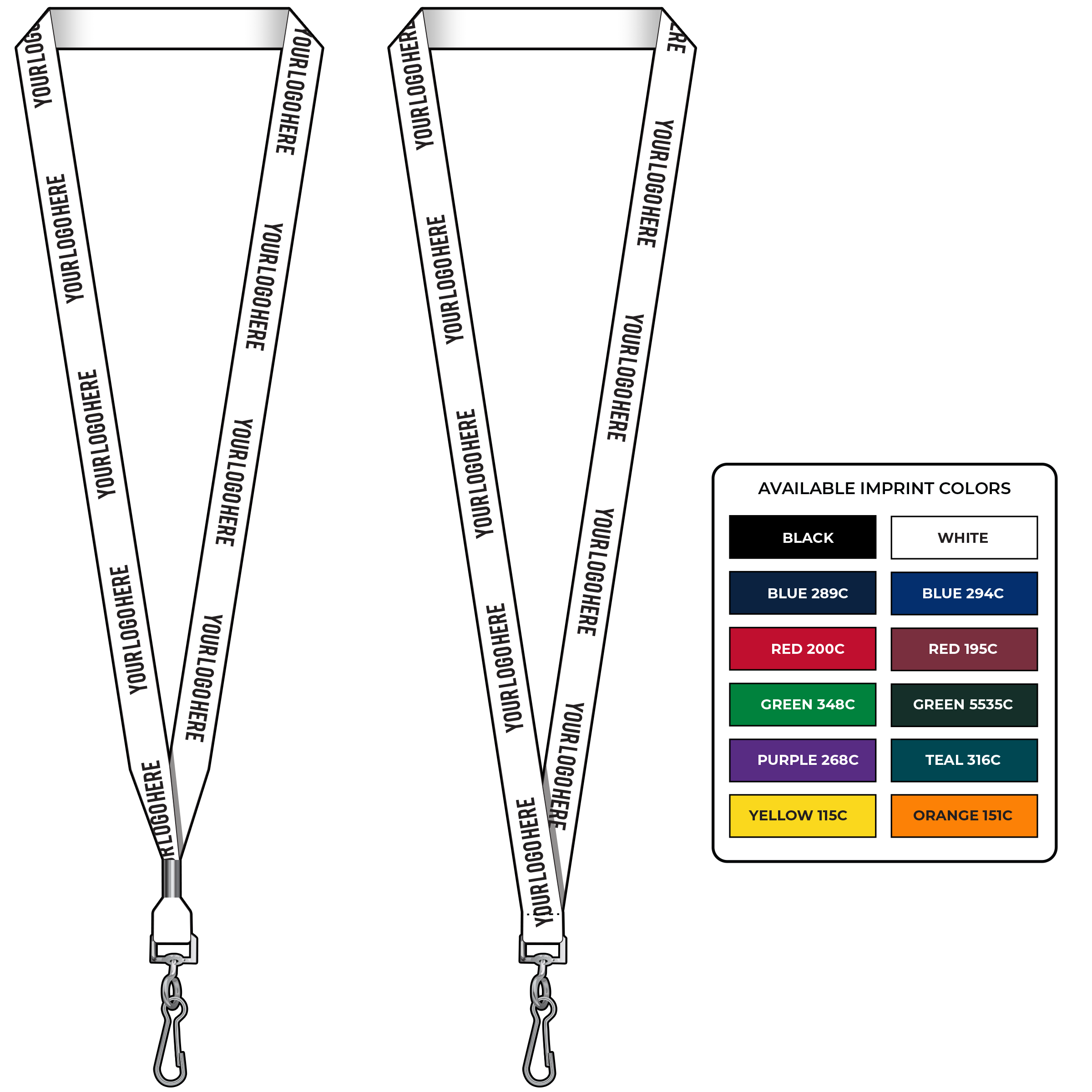 BH0018 | 5/8" EconoWeave Silkscreen Lanyards