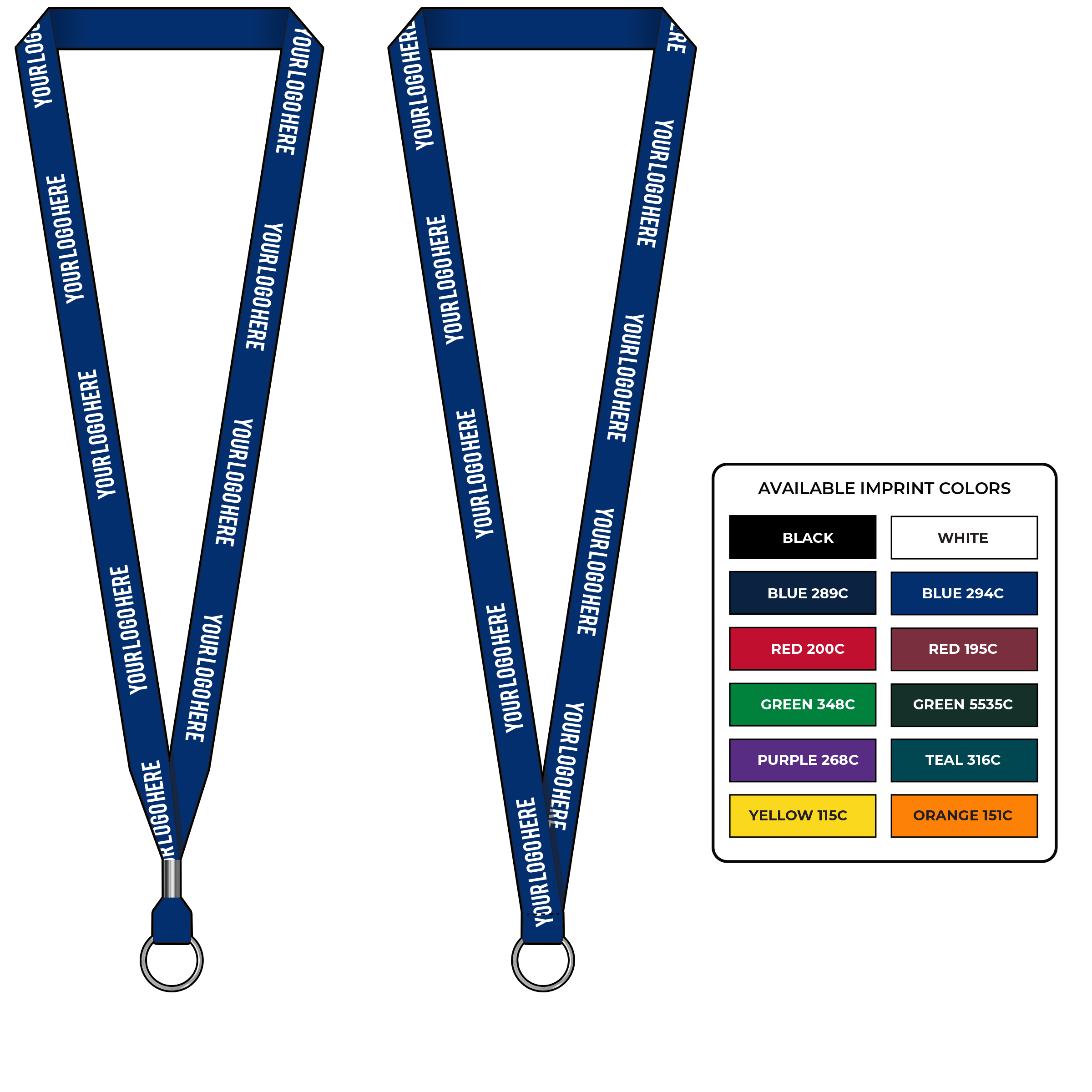 BH0018 | 5/8" EconoWeave Silkscreen Lanyards