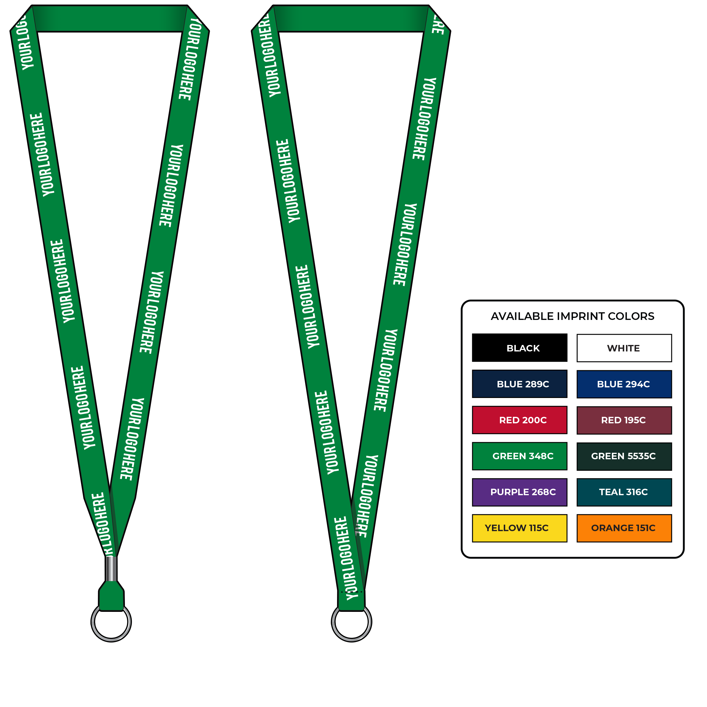 BH0018 | 5/8" EconoWeave Silkscreen Lanyards