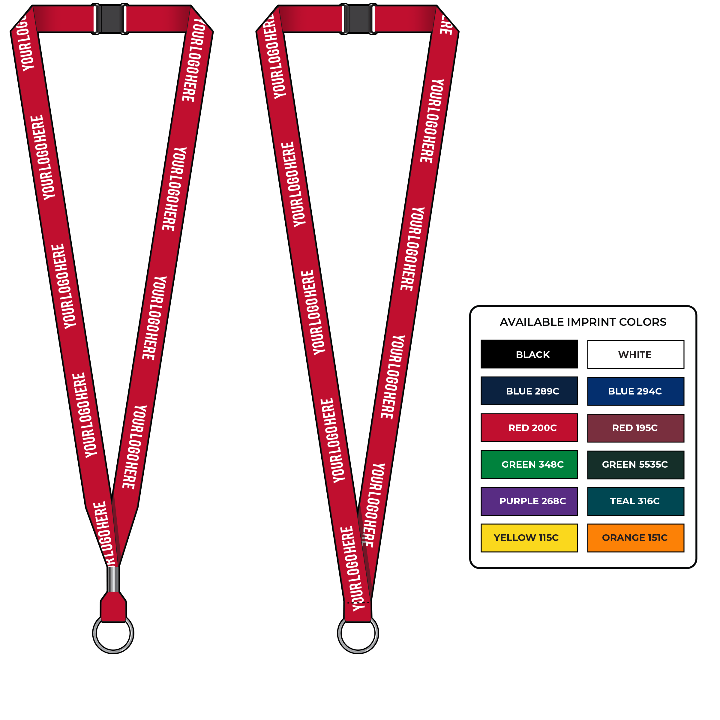 BH0018 | 5/8" EconoWeave Silkscreen Lanyards