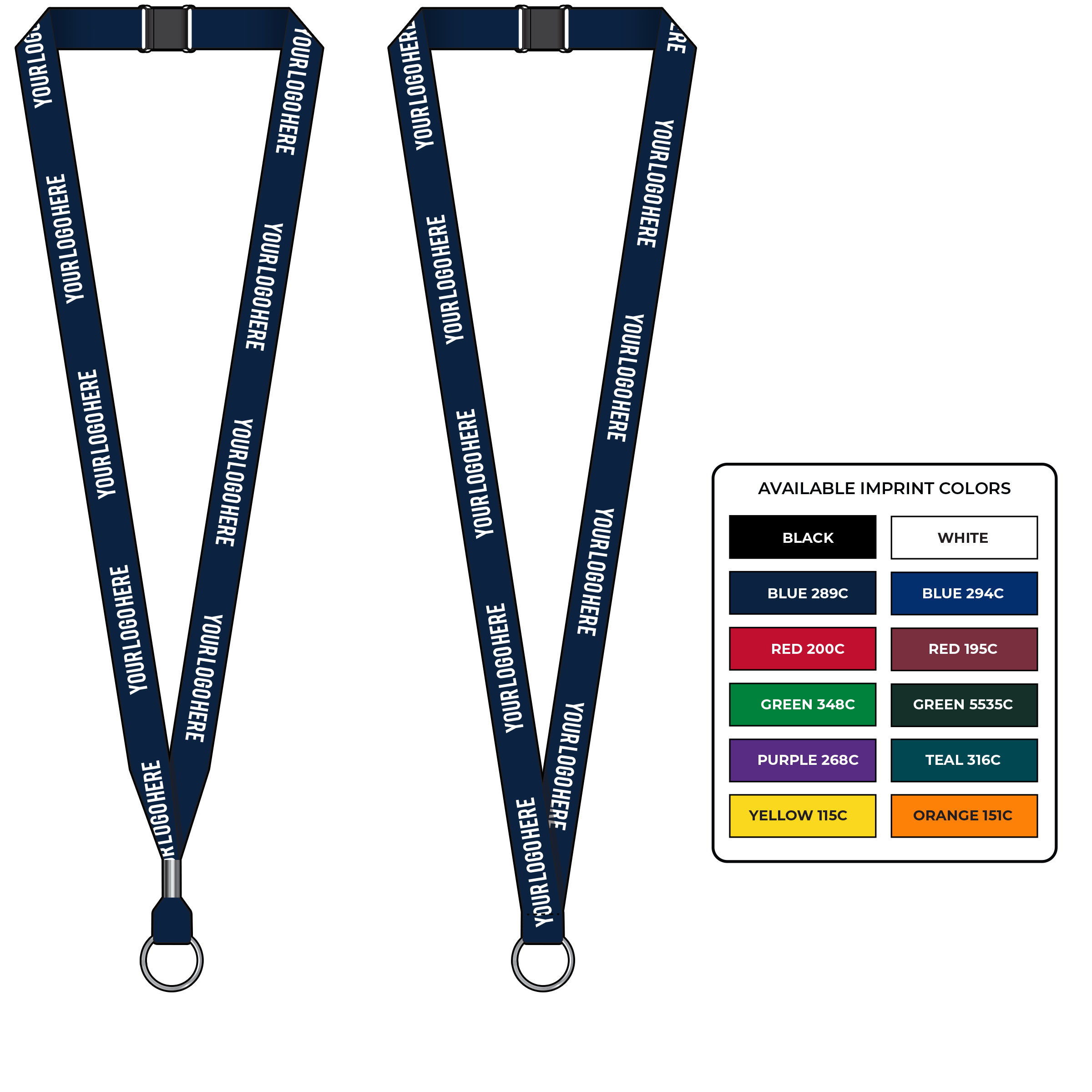 BH0018 | 5/8" EconoWeave Silkscreen Lanyards