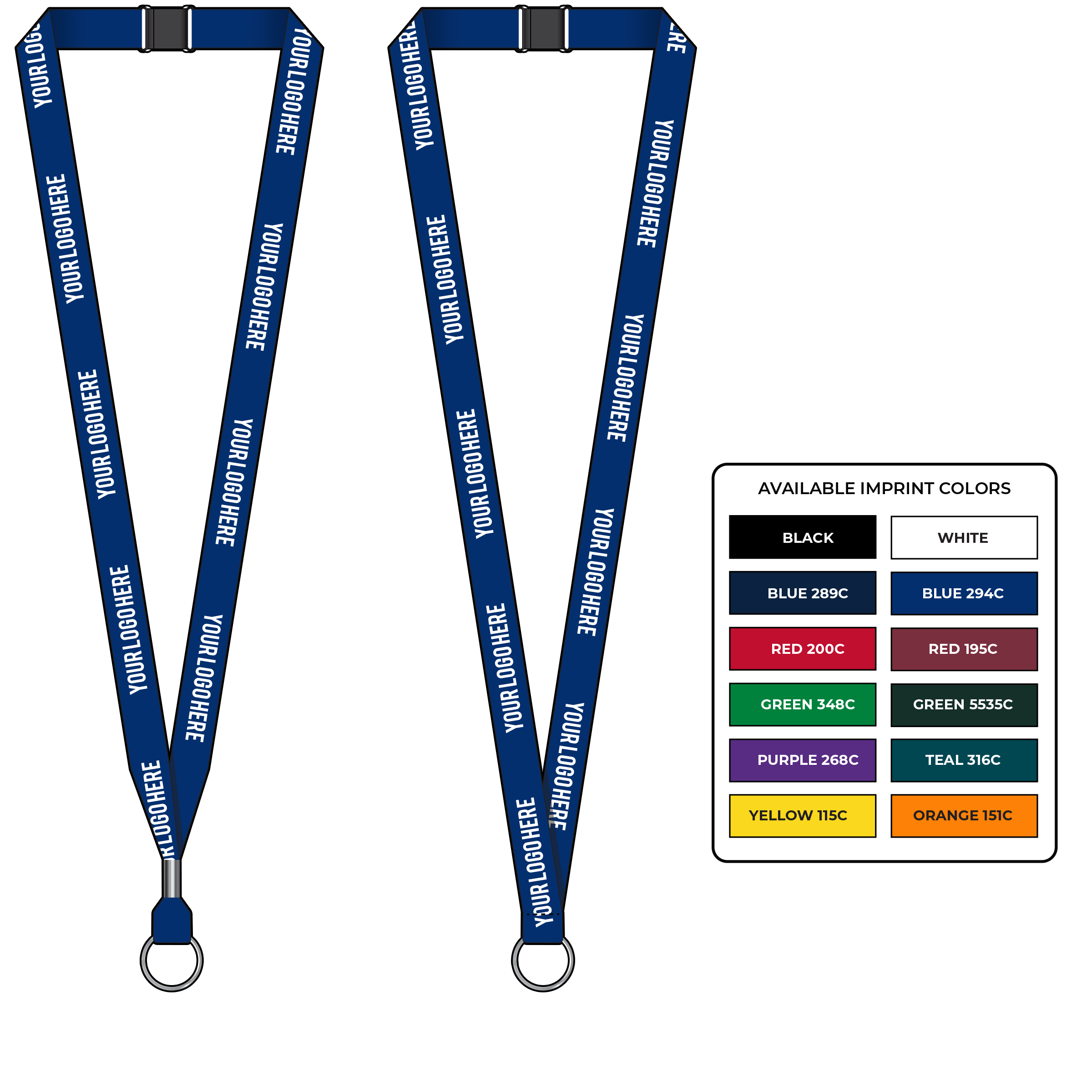 BH0018 | 5/8" EconoWeave Silkscreen Lanyards